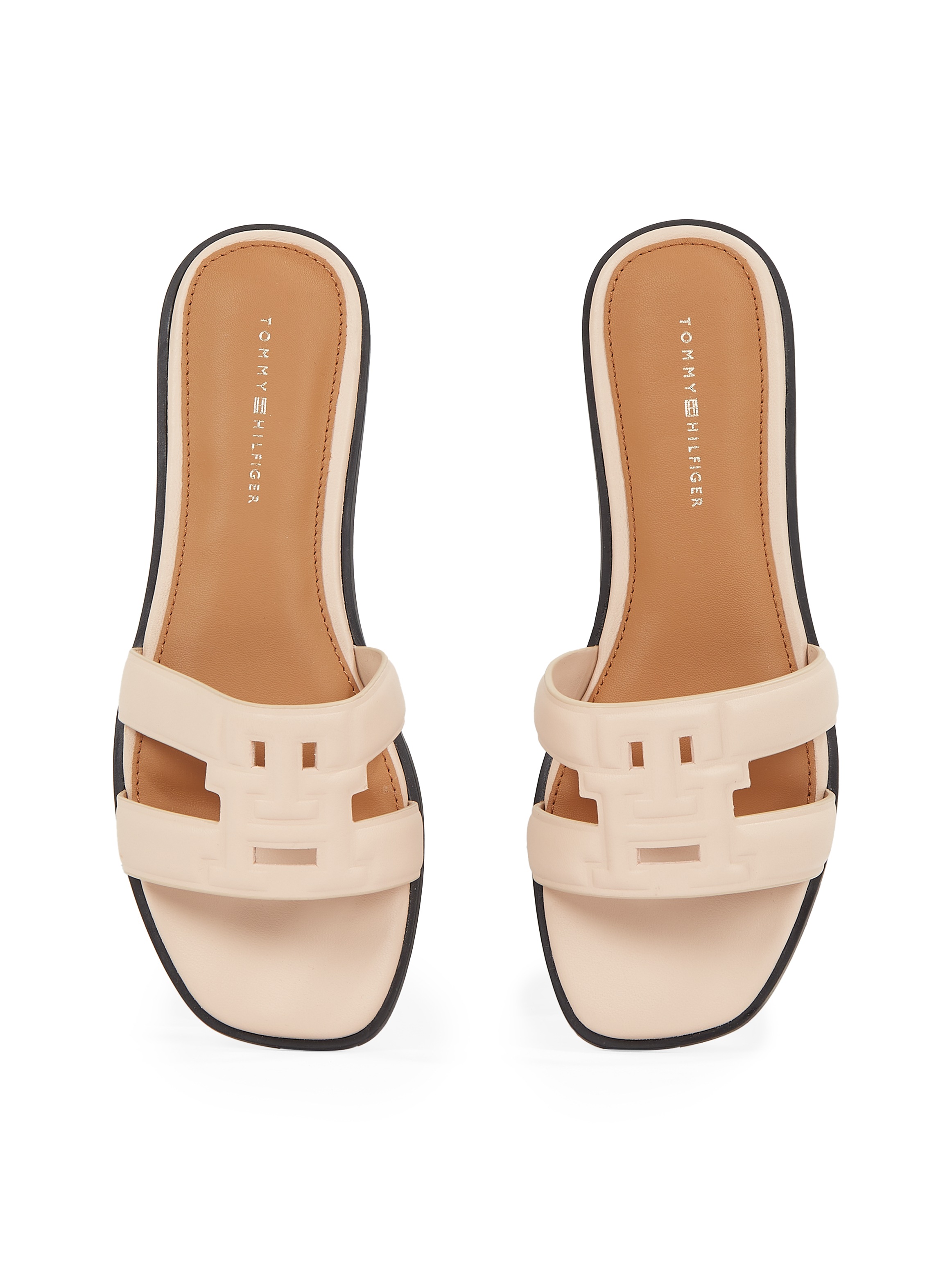 Tommy Hilfiger Pantolette »TH LOGO STRAP MULE«, Bequemschuh, Sommerschuh, Flats mit TH-Logo