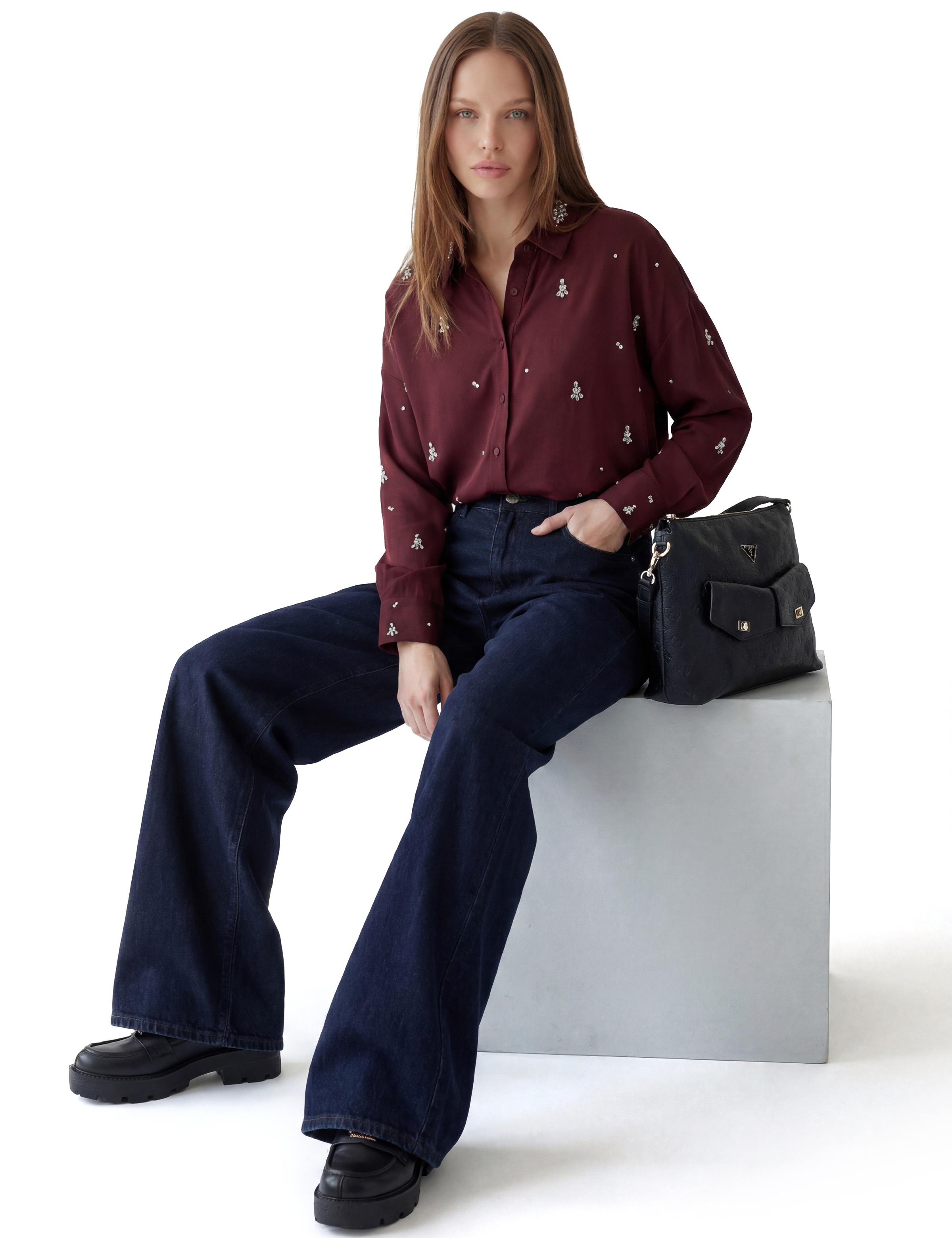 Guess Loose-fit-Jeans »WIDE LOOSE« Lyocell-Viskose-Mix mit Stretch