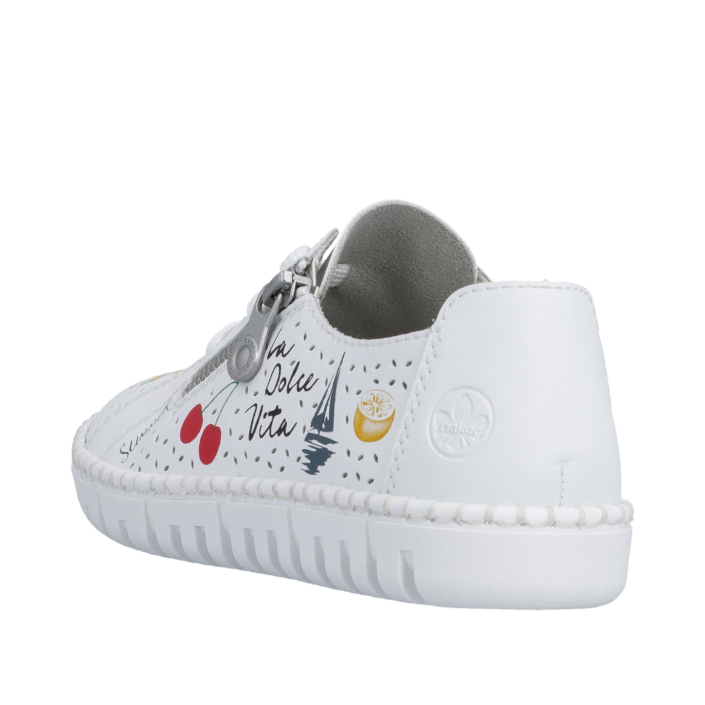 Rieker Schnürschuh  Sneaker, Halbschuh, Schnürer mit sommerlichem Motiv-Druck