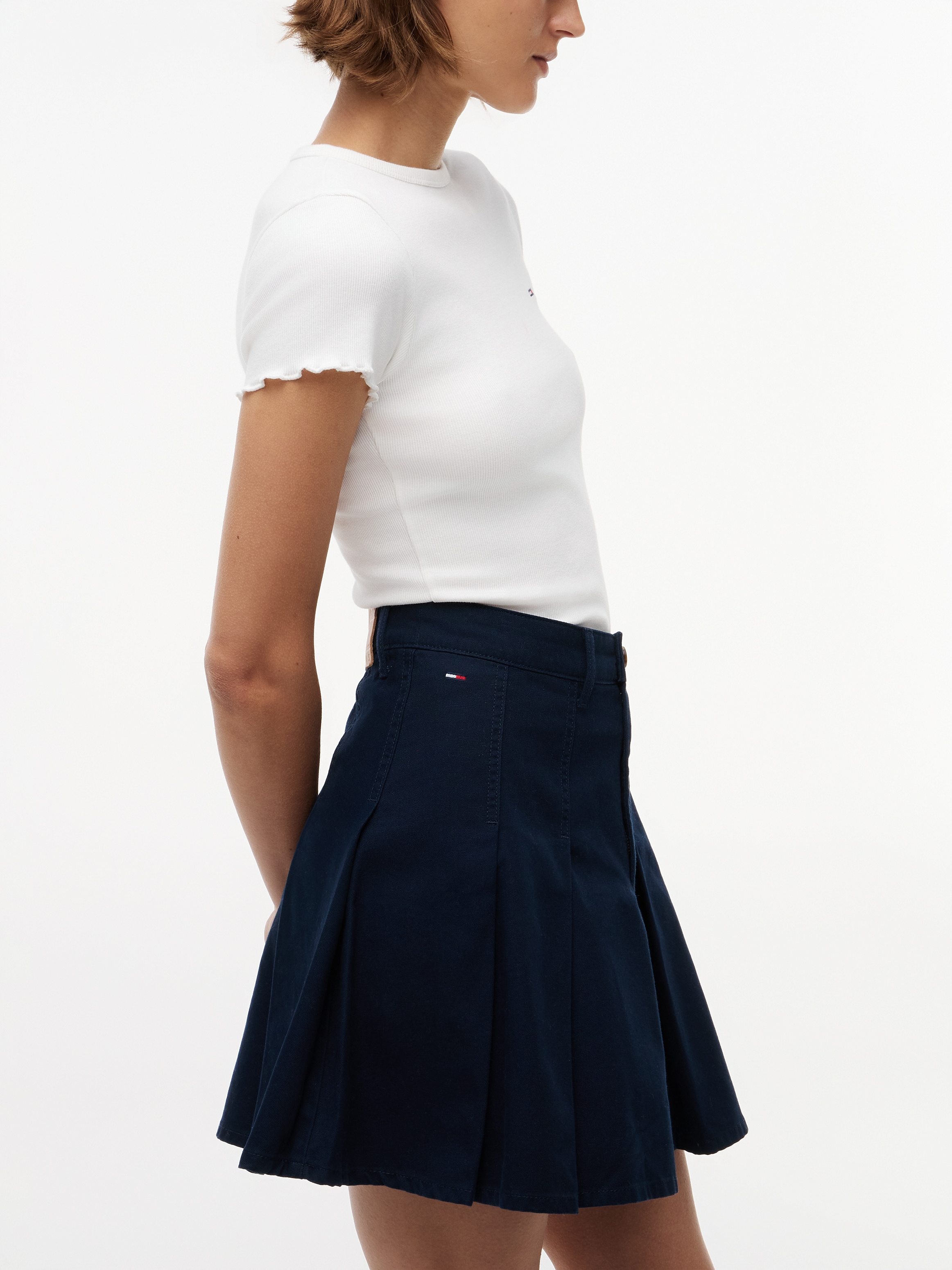 Tommy Jeans Minirock »TJW GMD PLEATED MINI SKIRT« Baumwolle, Plisseefalten