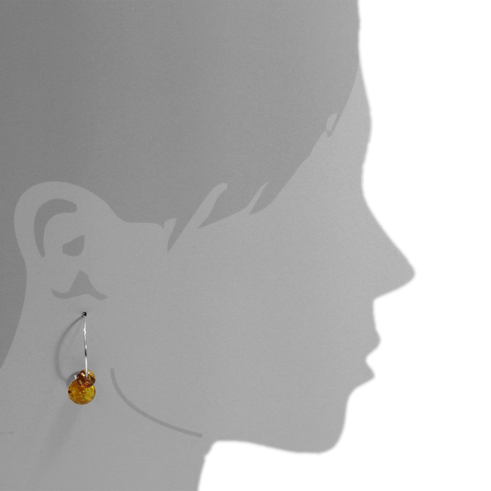 OSTSEE-SCHMUCK Paar Ohrhänger »- Kugel - Silber 925/000 - Bernstein«