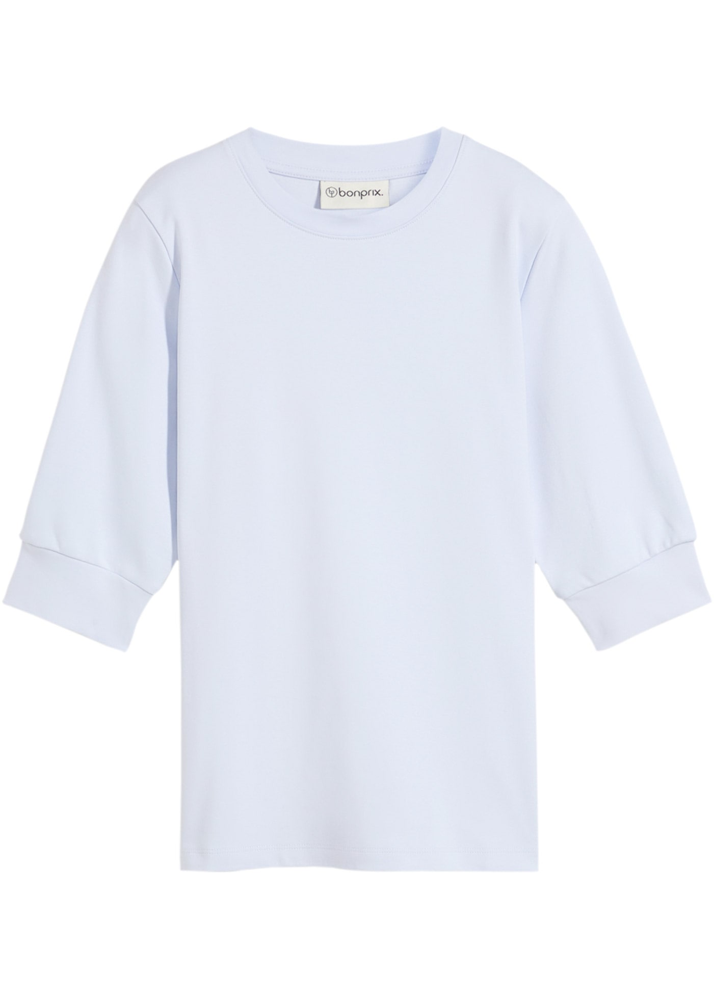 bonprix T-Shirt Oversize-Passform, dezente Puffärmel, Halbarm, aus reiner Baumwolle