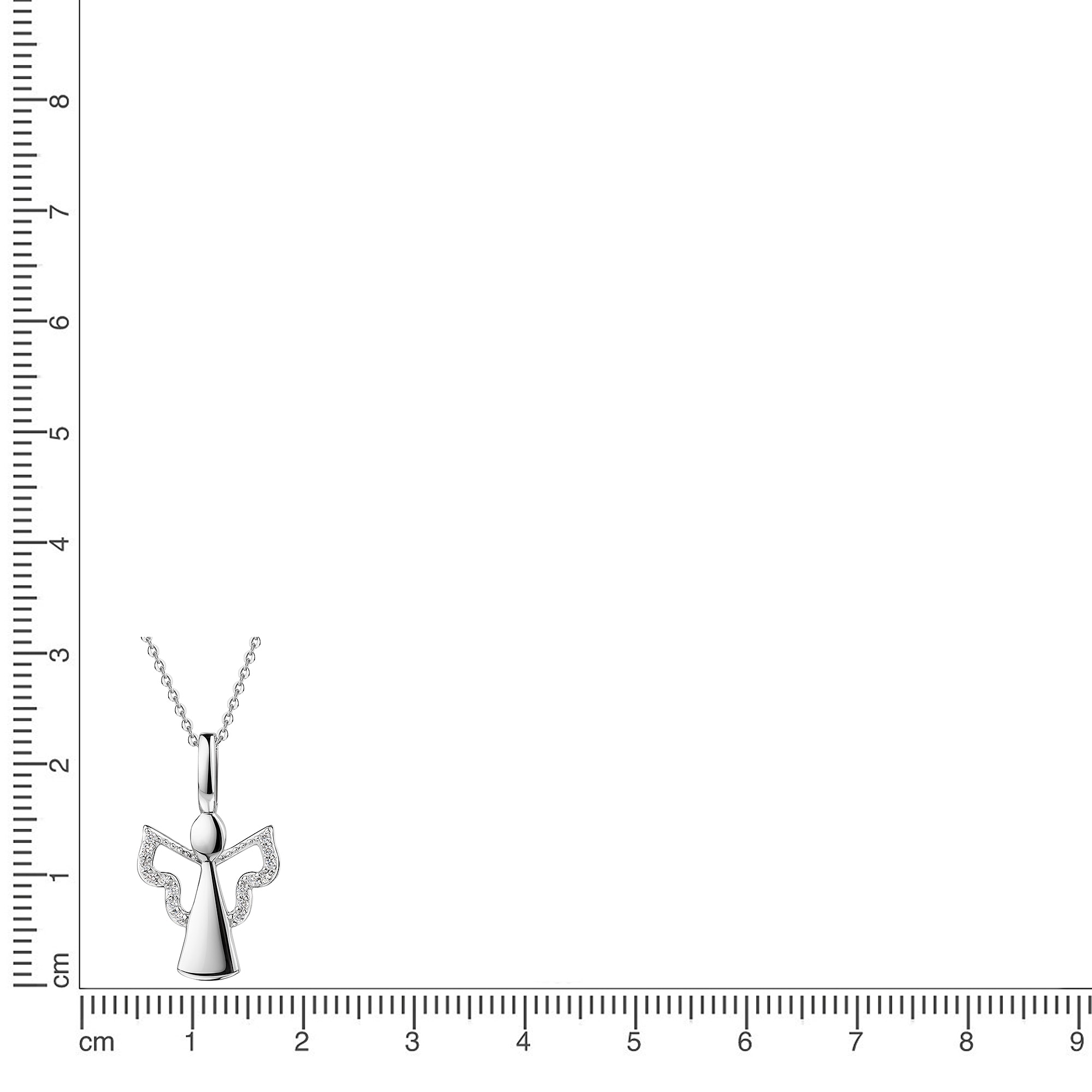 Firetti Kette mit Anhänger »Schmuck Geschenk Silber 925 Halsschmuck Halskette Engel« mit Zirkonia (synth.)