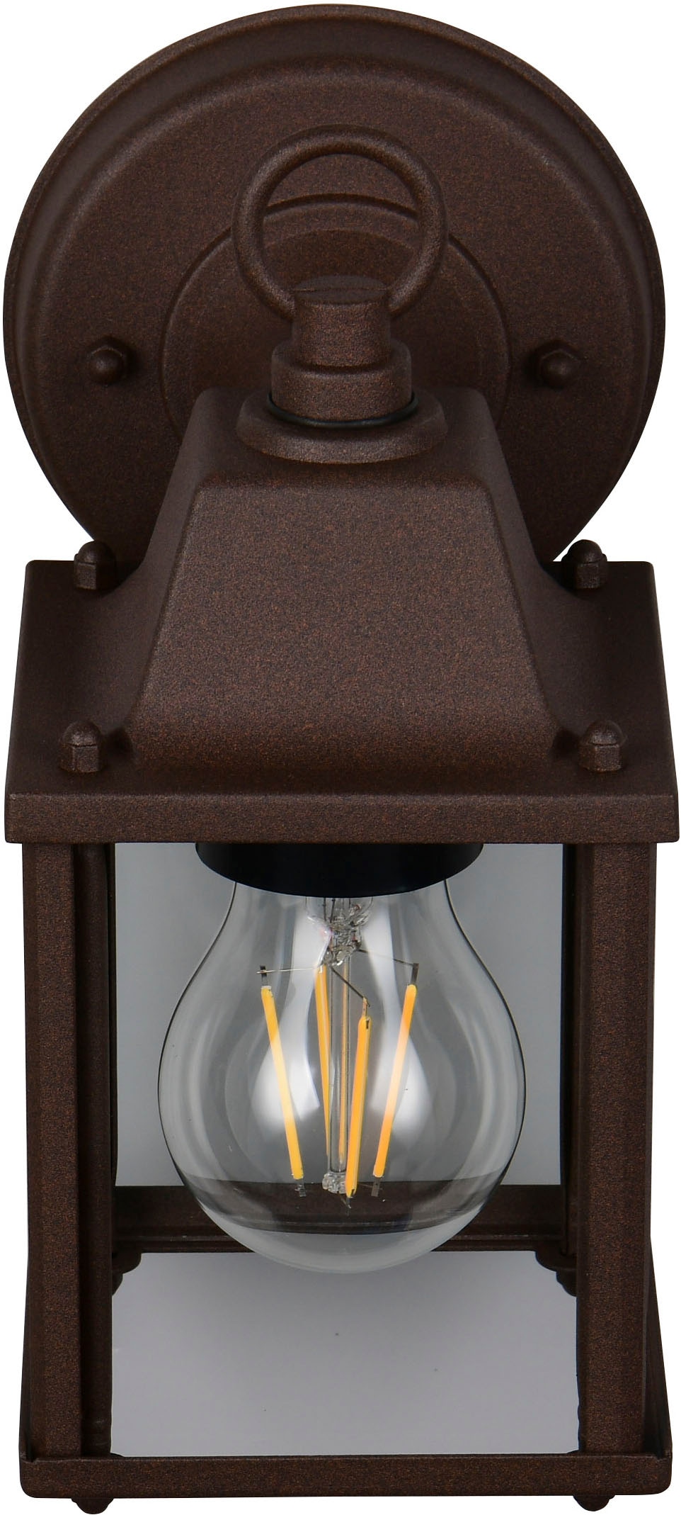 TRIO Leuchten Außen-Wandleuchte »MIRANDE, Hauswand Leuchte Laterne mit Glasschirm, exkl 1x E27 max 40W« E27 1 Stk. warmweiß - kaltweiß IP23, Outdoor Wandlampe für wechselbare Leuchtmittel Höhe 23cm