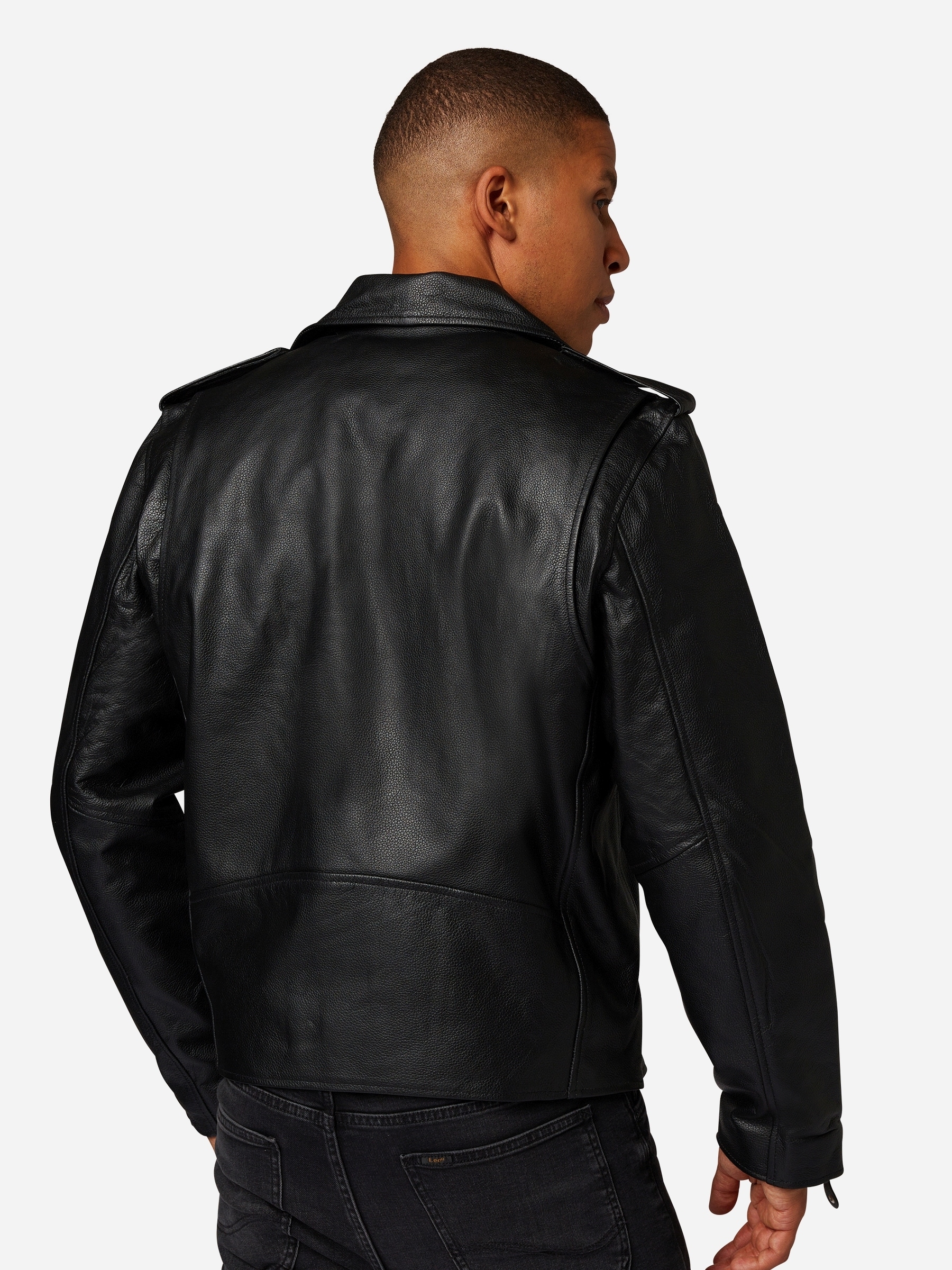RICANO Bikerjacke »Lederjacke Brando« ohne Kapuze Handgefertigt aus echtem Leder