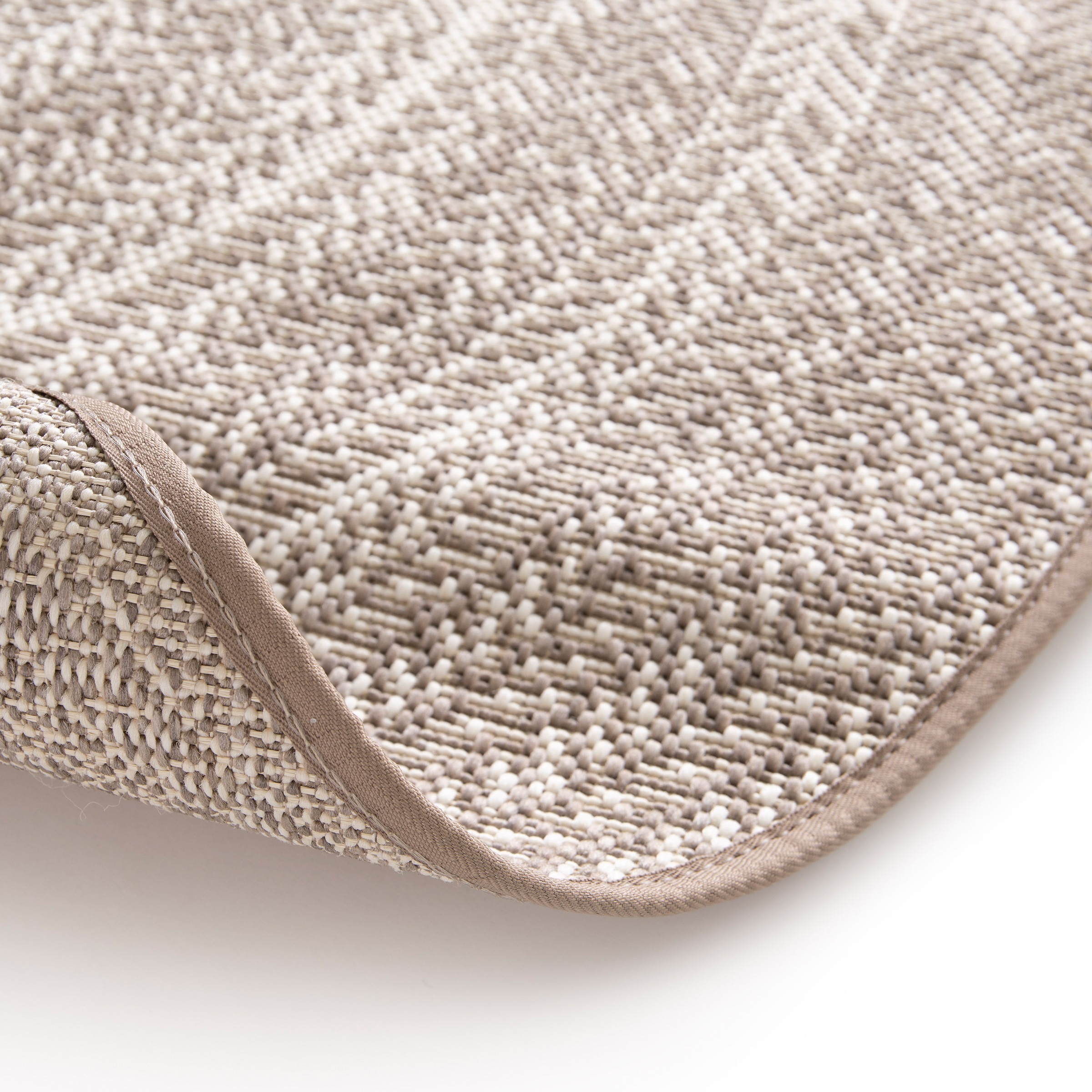 Primaflor-Ideen in Textil Teppich »Outdoorteppich ELDORADO Giro«, rund, 4 mm Höhe, Flachgewebe, gestreift, Scandi, In- und Outdoor geeignet, wasserfest