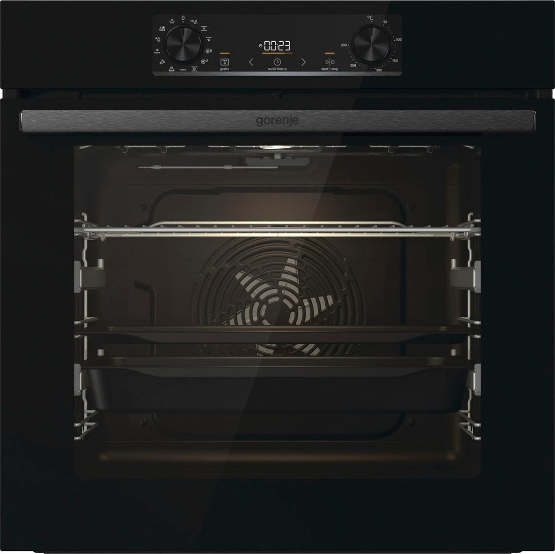 GORENJE Einbaubackofen »BOS6737E09BGOT«, BOS6737E09BGOT, mit 2-fach-Teleskopauszug, Aqua-Reinigungsfunktion, ExtraSteam