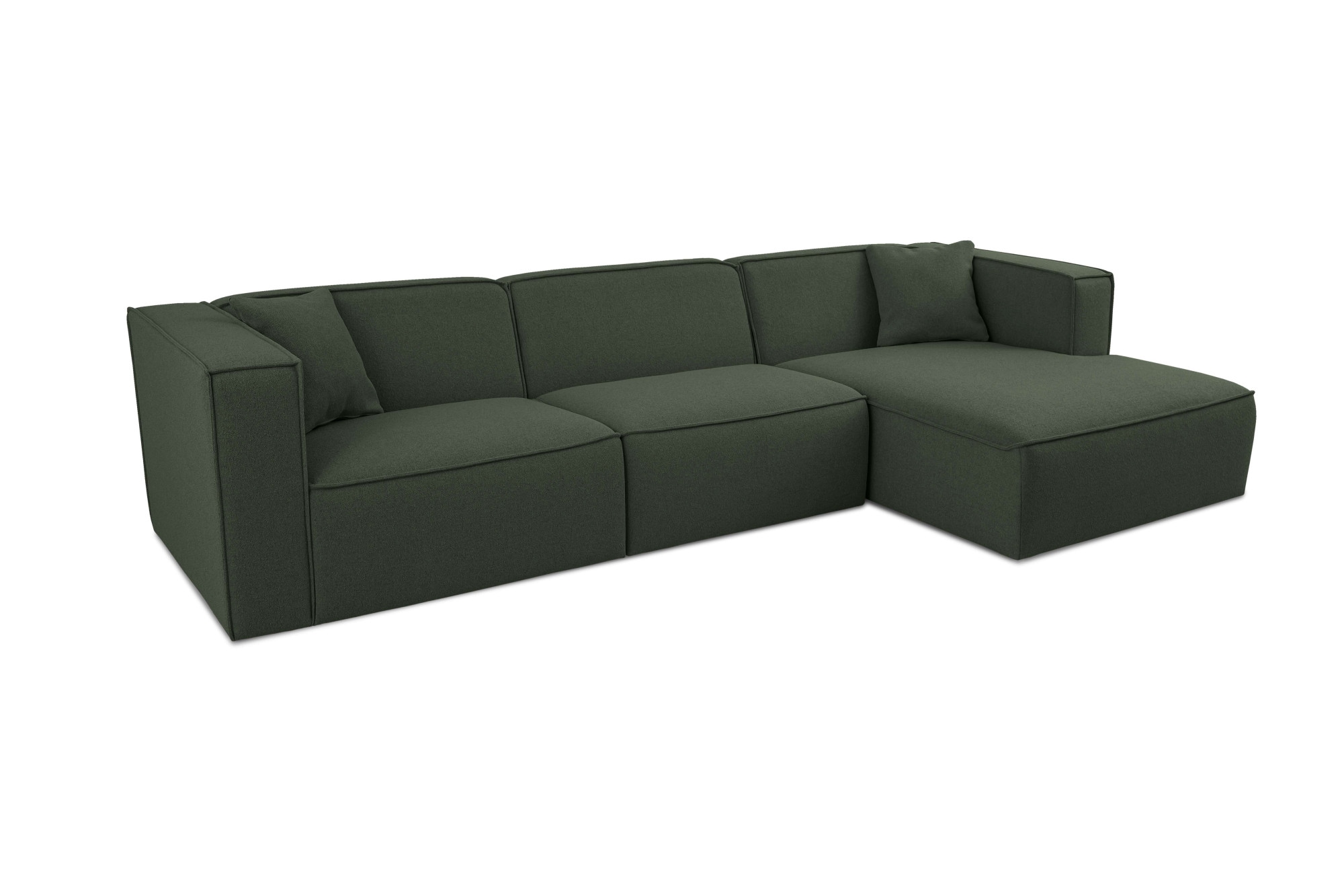 OTTO home Ecksofa »Tammie«, Breite 312 cm, Webstoff fein, bodentief, mit Wellenunterfederung