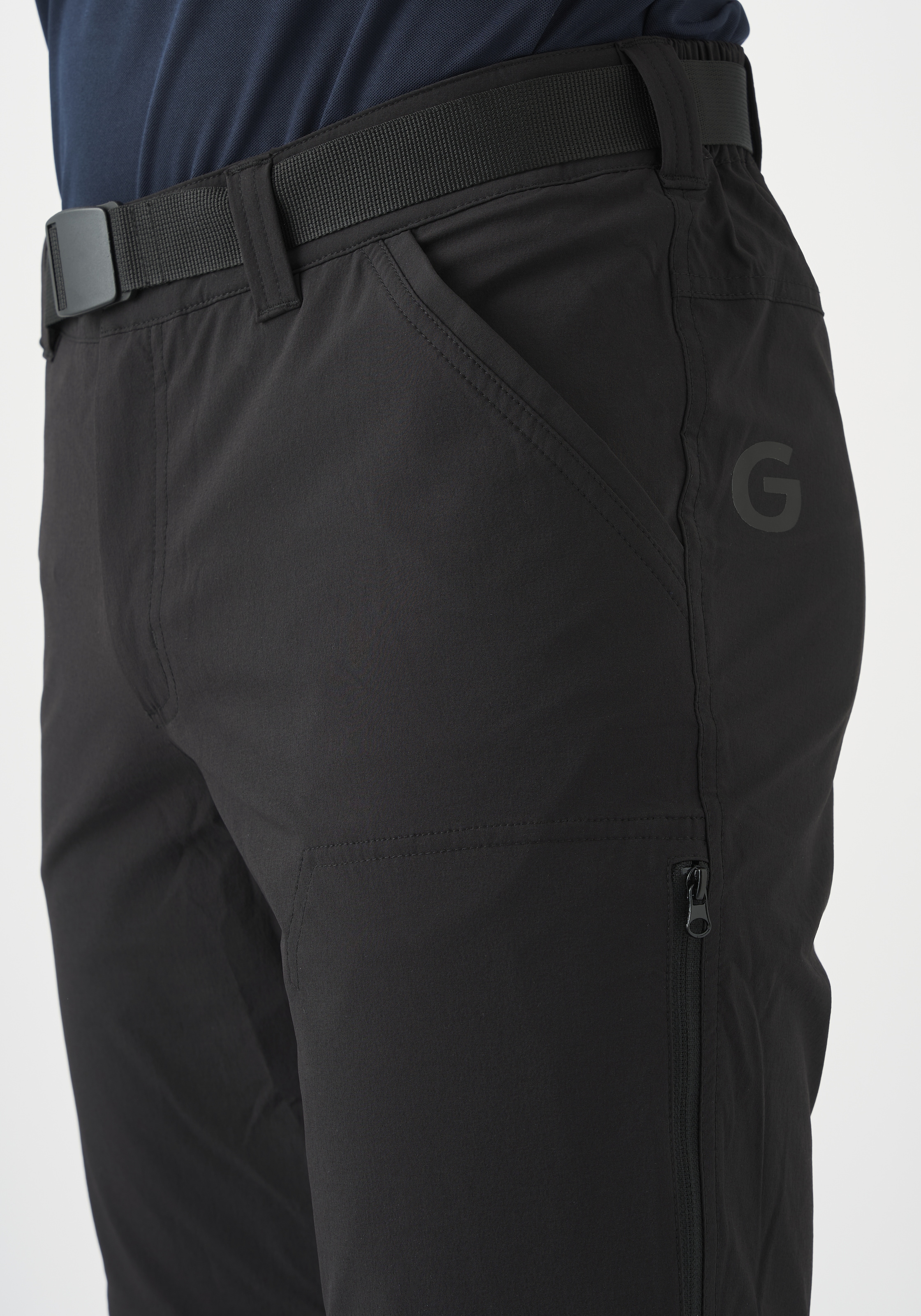 Gonso Fahrradhose »Portland«  Herren Radhose mit Sitzpolster, robuste Zipp-off Hose inkl. Gürtel