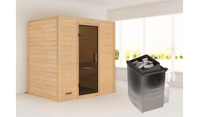 Sauna »"Sonja" mit graphitfarbener Tür Ofen 9 kW integr. Strg«