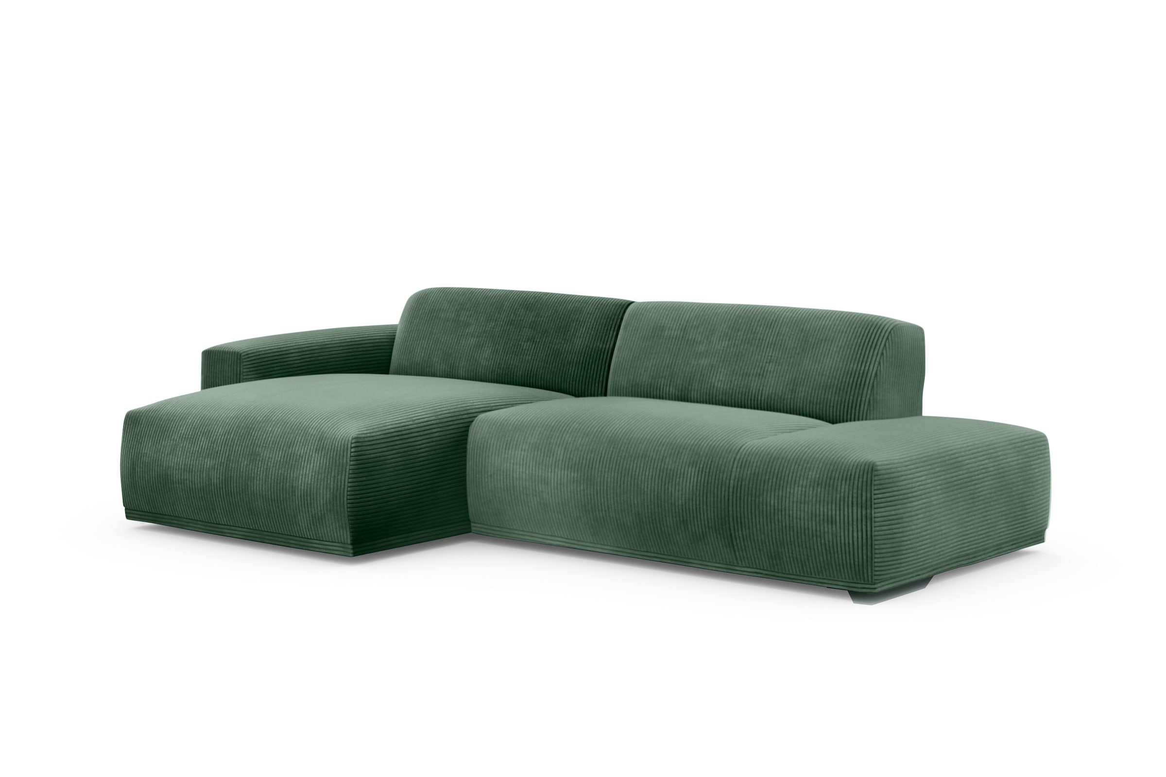 TRENDMANUFAKTUR Ecksofa »Braga, mit hochwertigem Kaltschaum, L-Form, in Cord erhältlich«, (2 St.), modernes Sofa, Couch mit hohem Sitzkomfort, 275/72/160 cm (B/H/T)