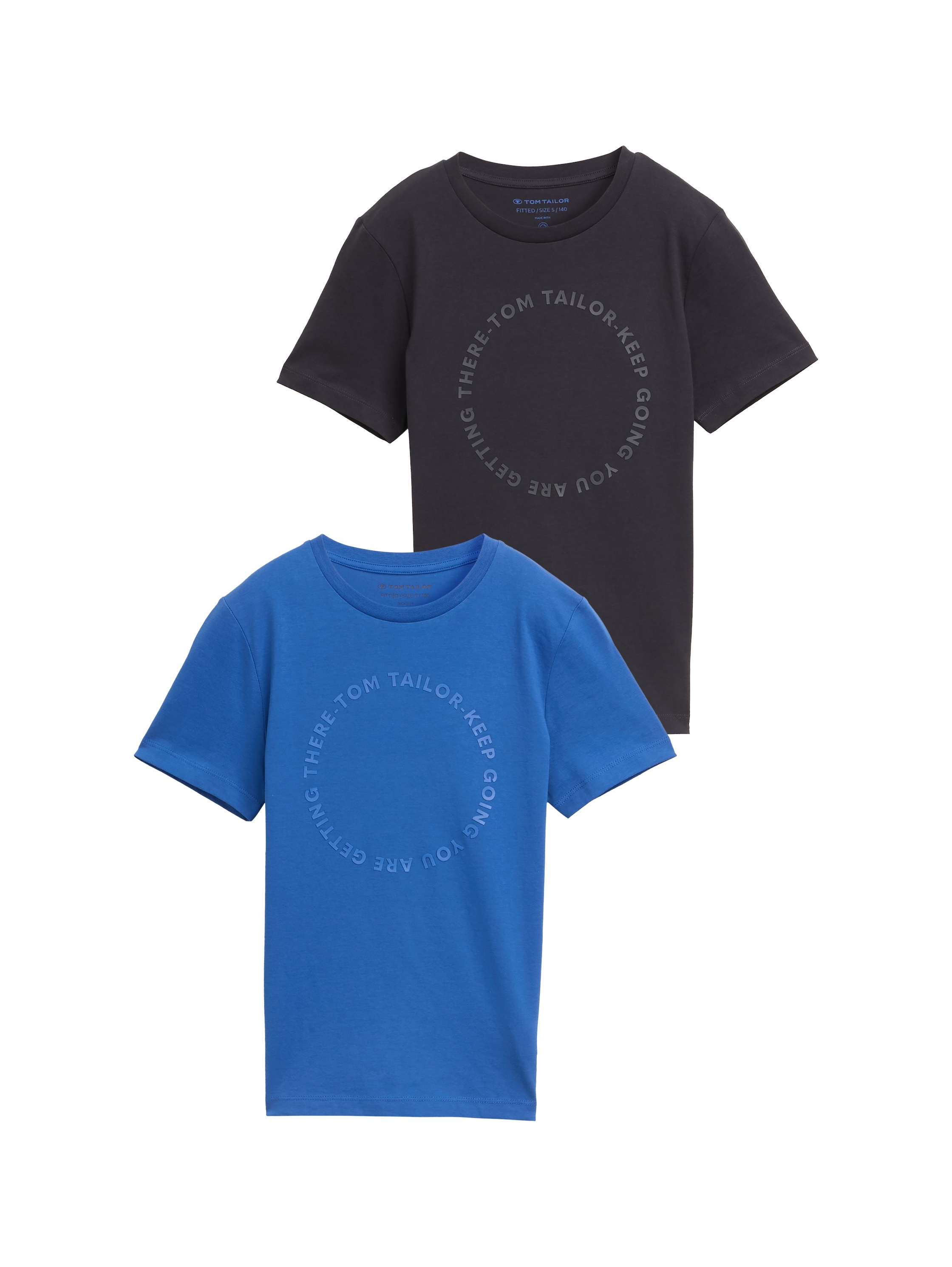 TOM TAILOR T-Shirt, (Packung, 2 tlg.), mit Print