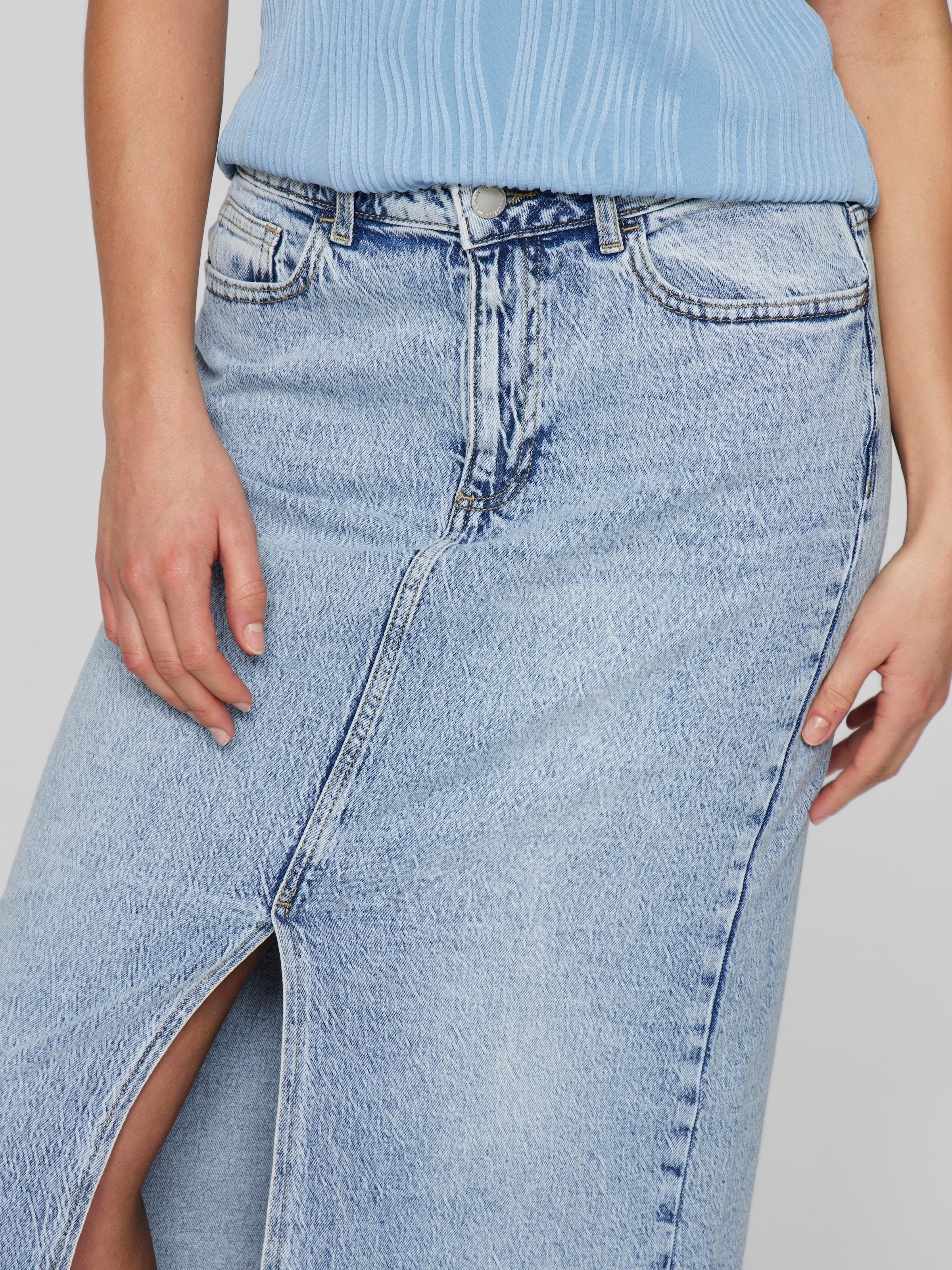 Vila Jeansrock »VIJAF HW MIDI DENIM SKIRT-NOOS«