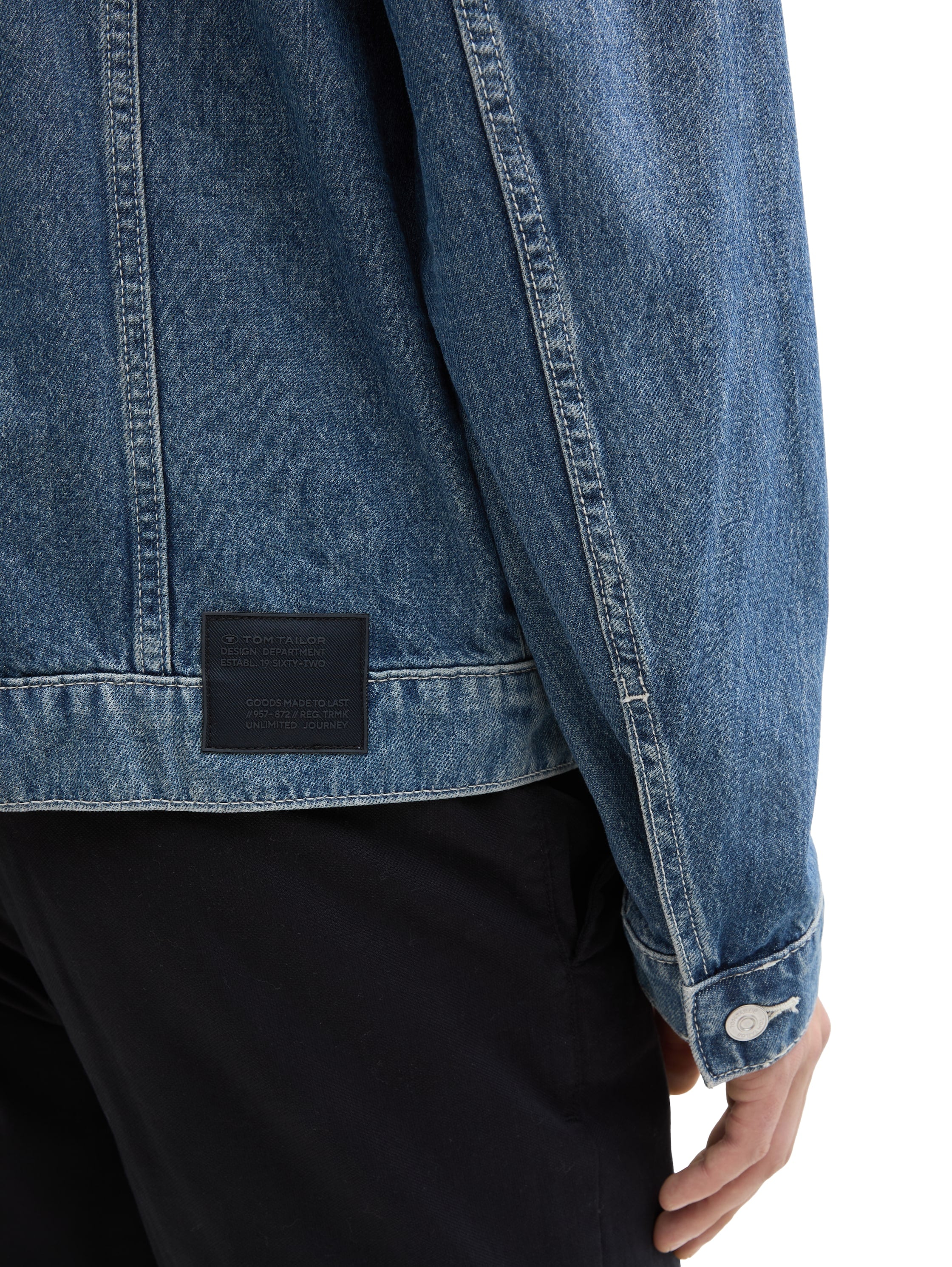 TOM TAILOR Jeansjacke, ohne Kapuze, mit Reverskragen