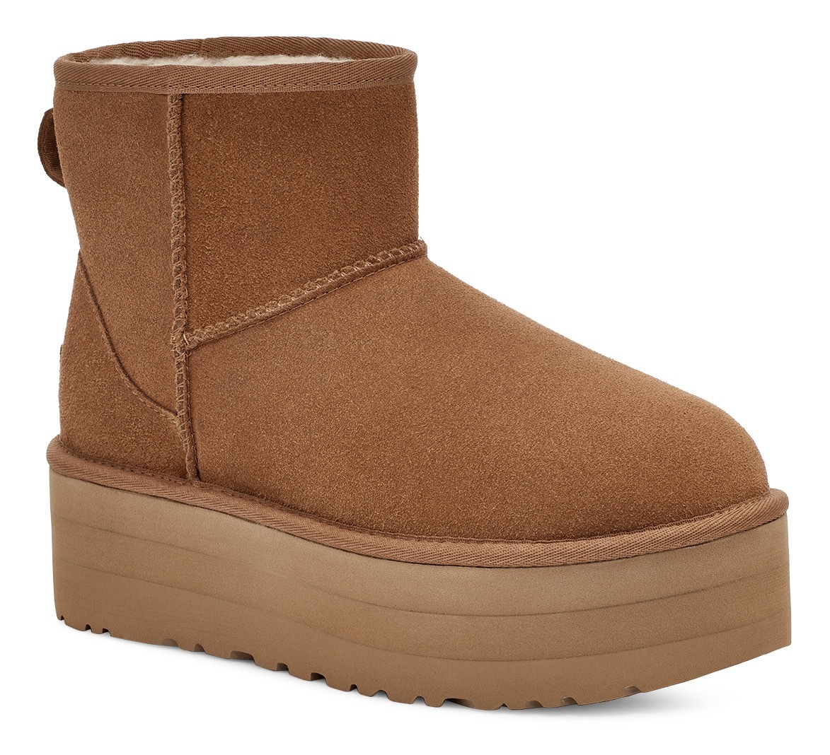 ugg classic mini platform plateaustiefelette zum schlupfen