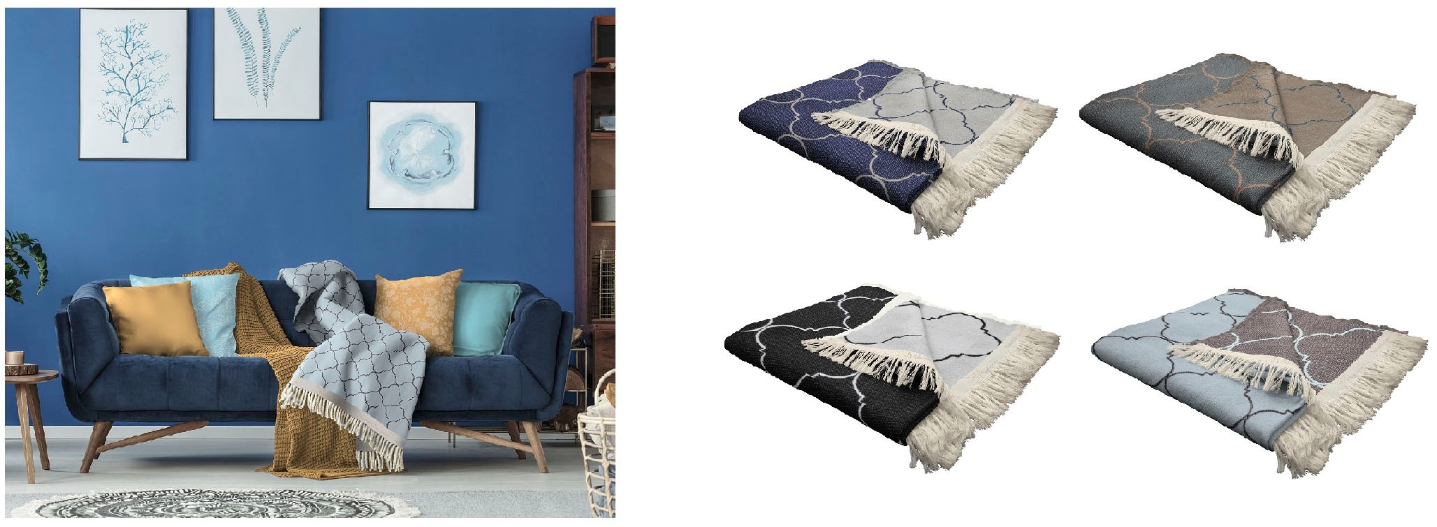 Adam Wohndecke »Indian Cortezada«, mit tollem Muster, Kuscheldecke