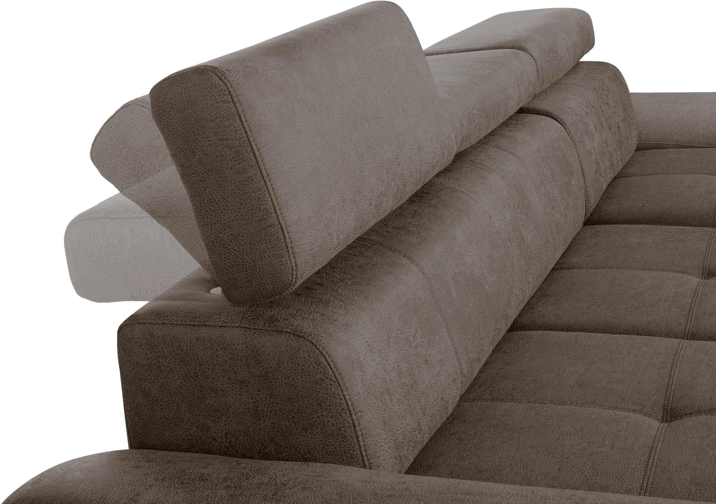 exxpo - sofa fashion Ecksofa »Enya, aufwendige Detailverarbeitung, hoher Sitzkomfort, bequem, L-Form«, inkl. Kopfteilverstellung, wahlweise mit Bettfunktion und Bettkasten