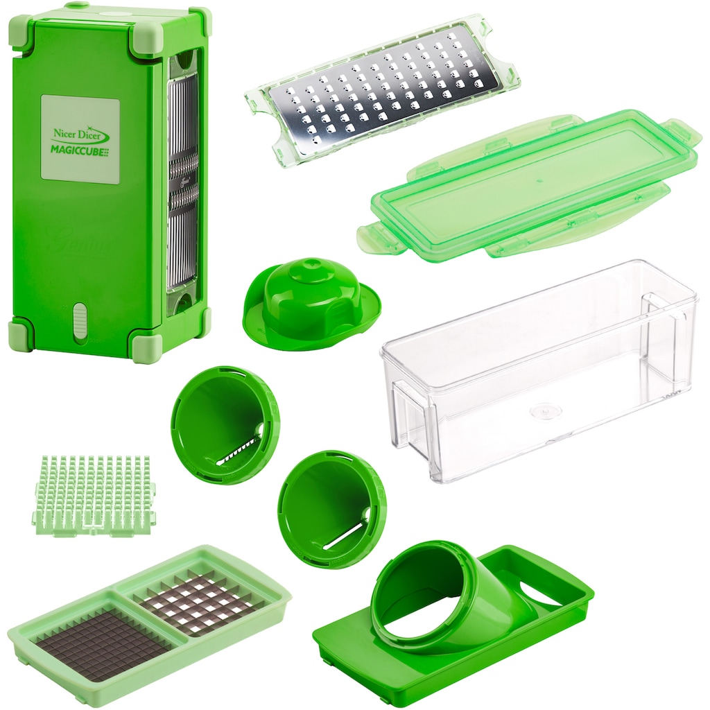 Genius Zerkleinerer »Nicer Dicer Magic Cube«, 12-tlg. inkl. Julietti Spiralschneider, 1200 ml Auffangbehälter