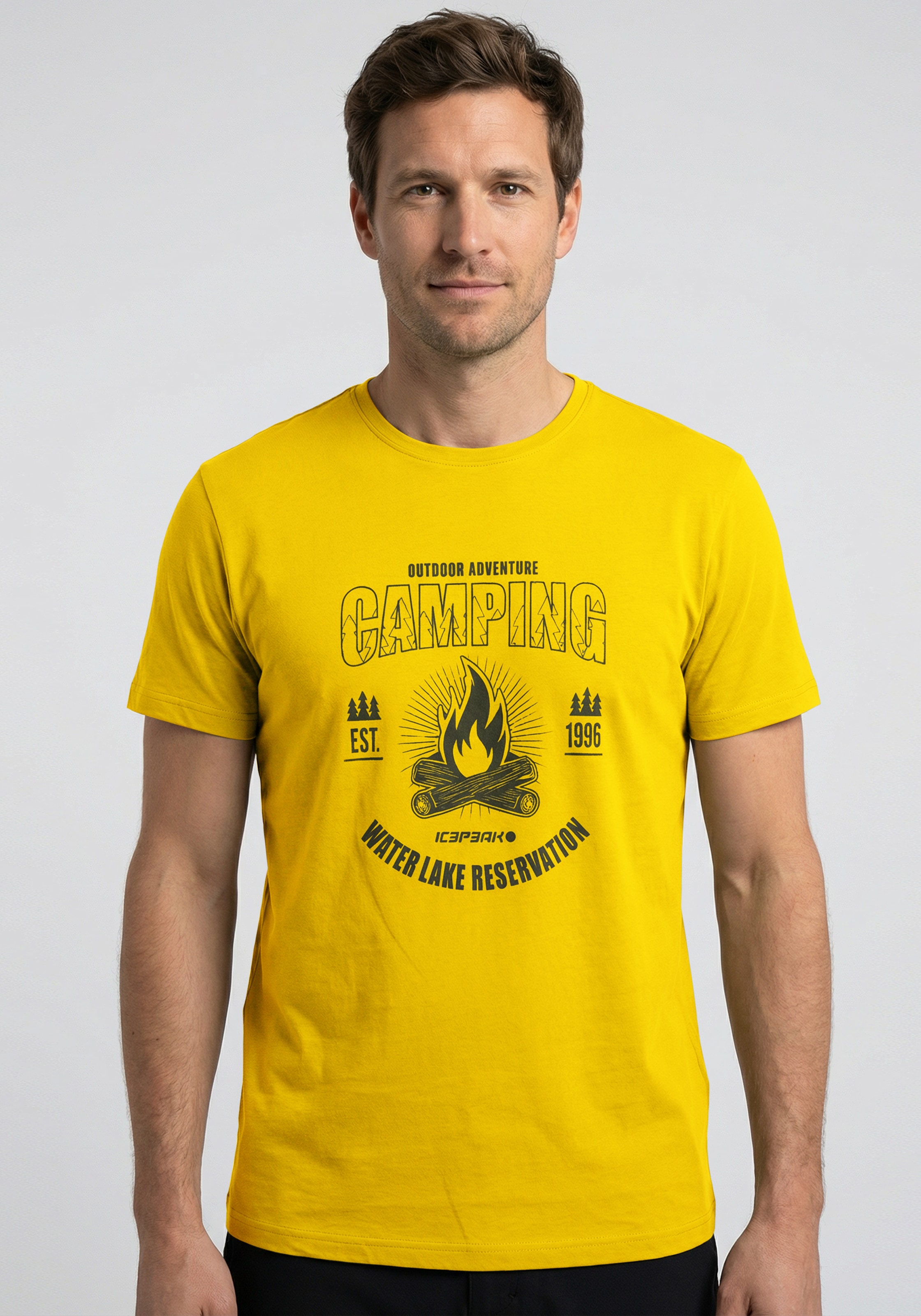 Icepeak T-Shirt »MOSBACH« mit Print, aus Baumwolle, klassischer T-Shirt-Schnitt
