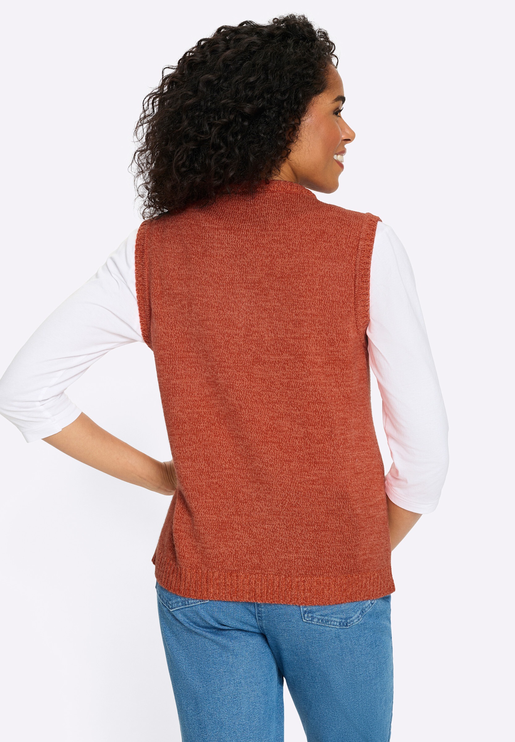 Sieh an! Strickweste »Strickweste Strickweste aus Melange-Garn«