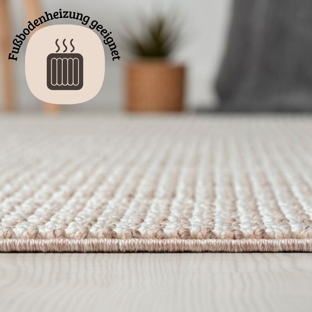 OTTO home Teppich »Vals« rechteckig 7 mm Höhe Uni Farben, meliert, Sisal-Optik, auch in rund erhältlich, mit Fransen