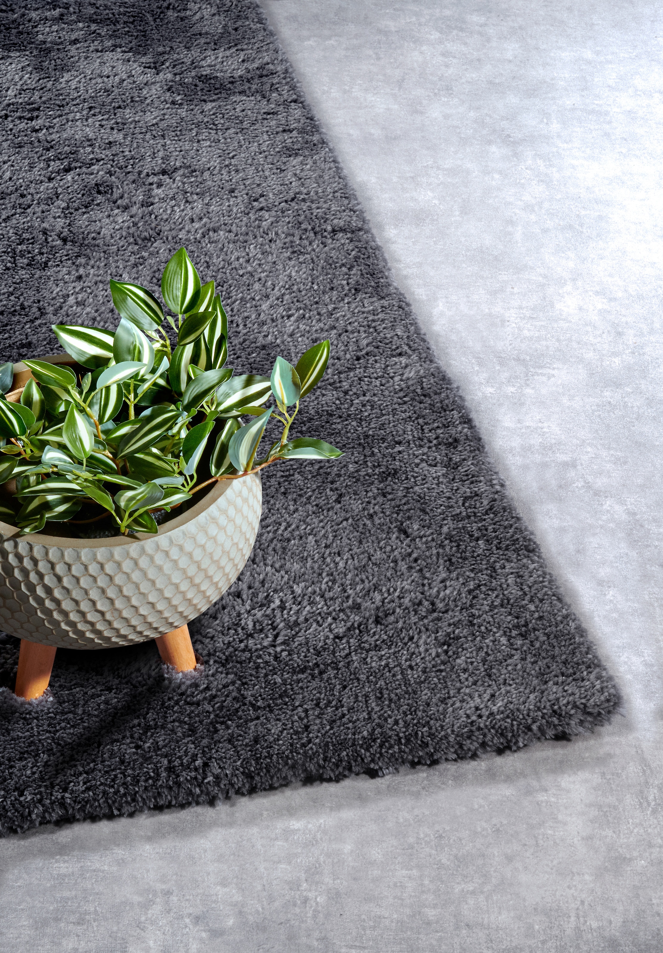 HANSE Home Hochflor-Teppich »Olaf«, rechteckig, 38 mm Höhe, Langflor, Shaggy, einfarbig, flauschig, weich, glänzend, modern, uni