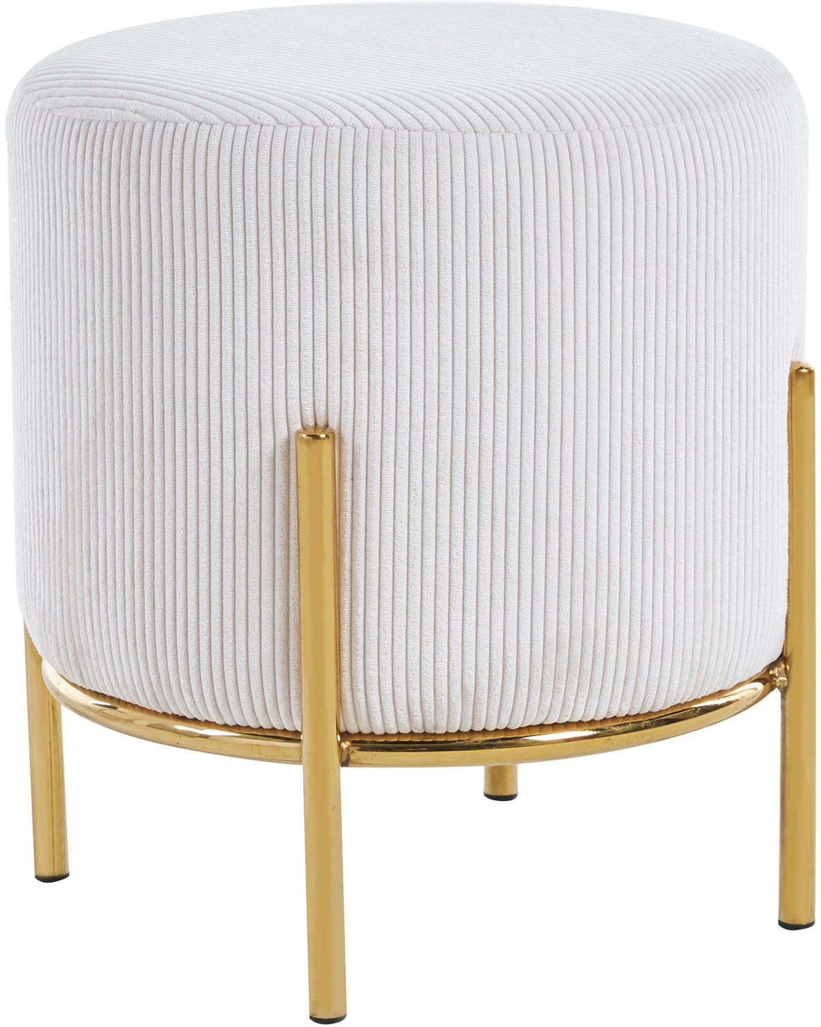 SalesFever Polsterhocker »Komfortabler Polsterhocker«, mit Design-Gestell aus goldfarbenem Metall