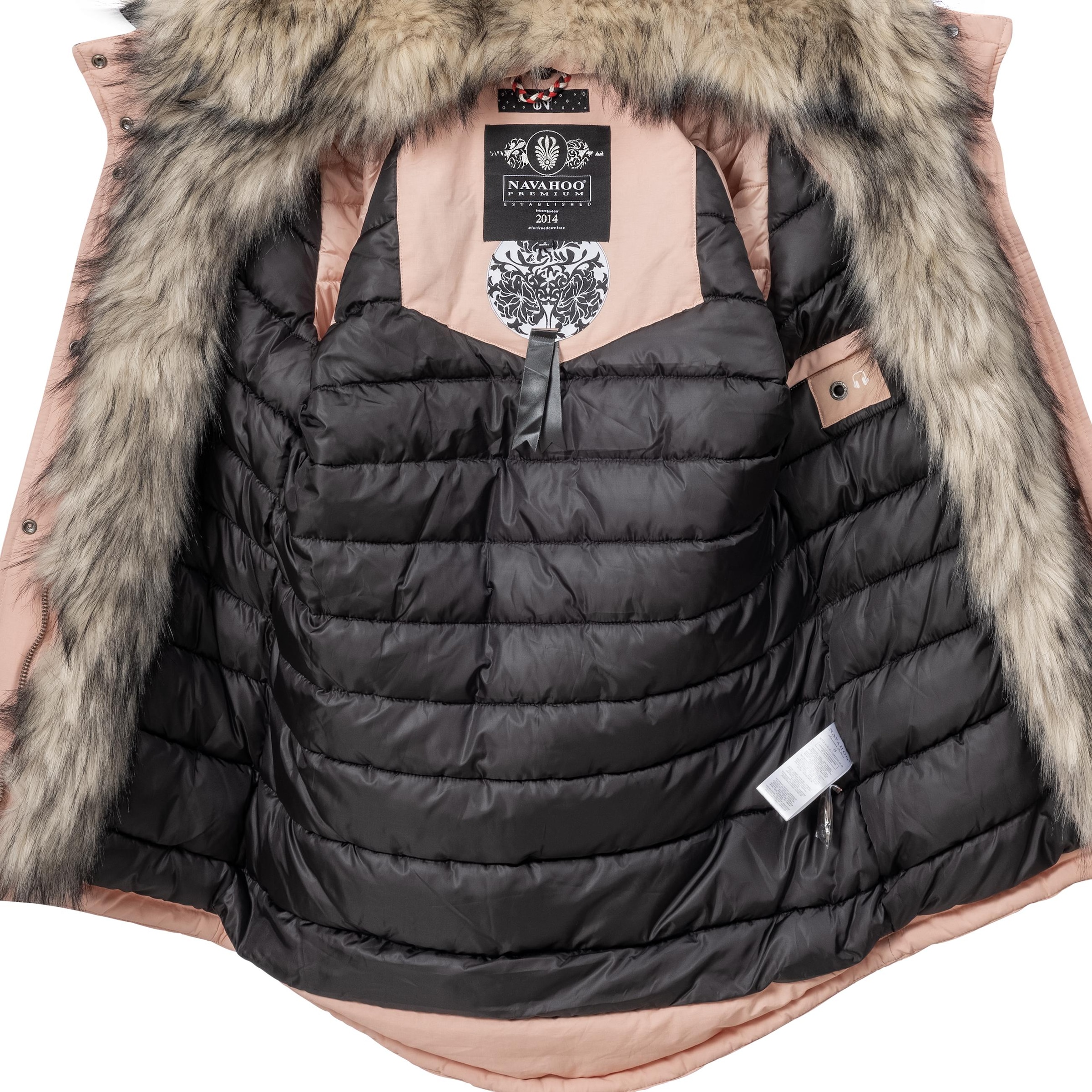 Navahoo Wintermantel »Wintermantel Sweety«, Winterparka mit 2 Kunstpelz-Kapuzen