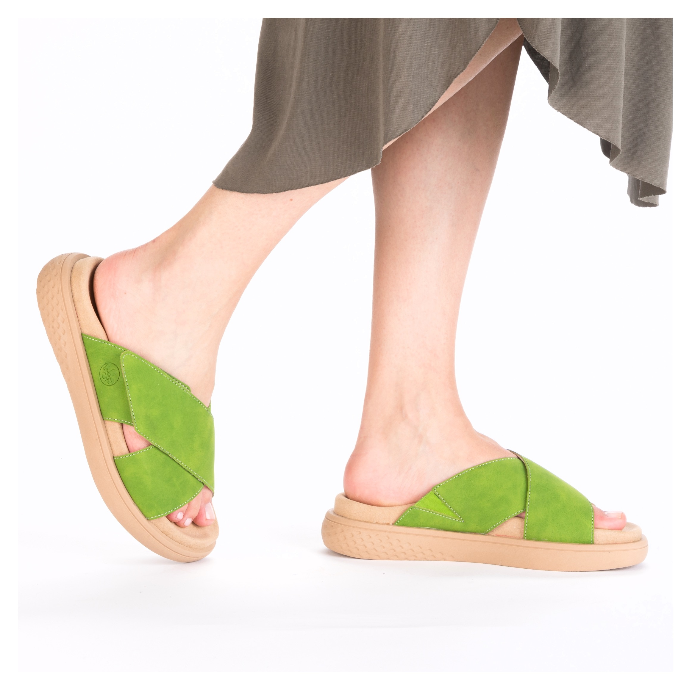 Rieker Pantolette, Sommerschuh, Strandschuh, Hausschuh, Schlappen mit bequemem Fußbett