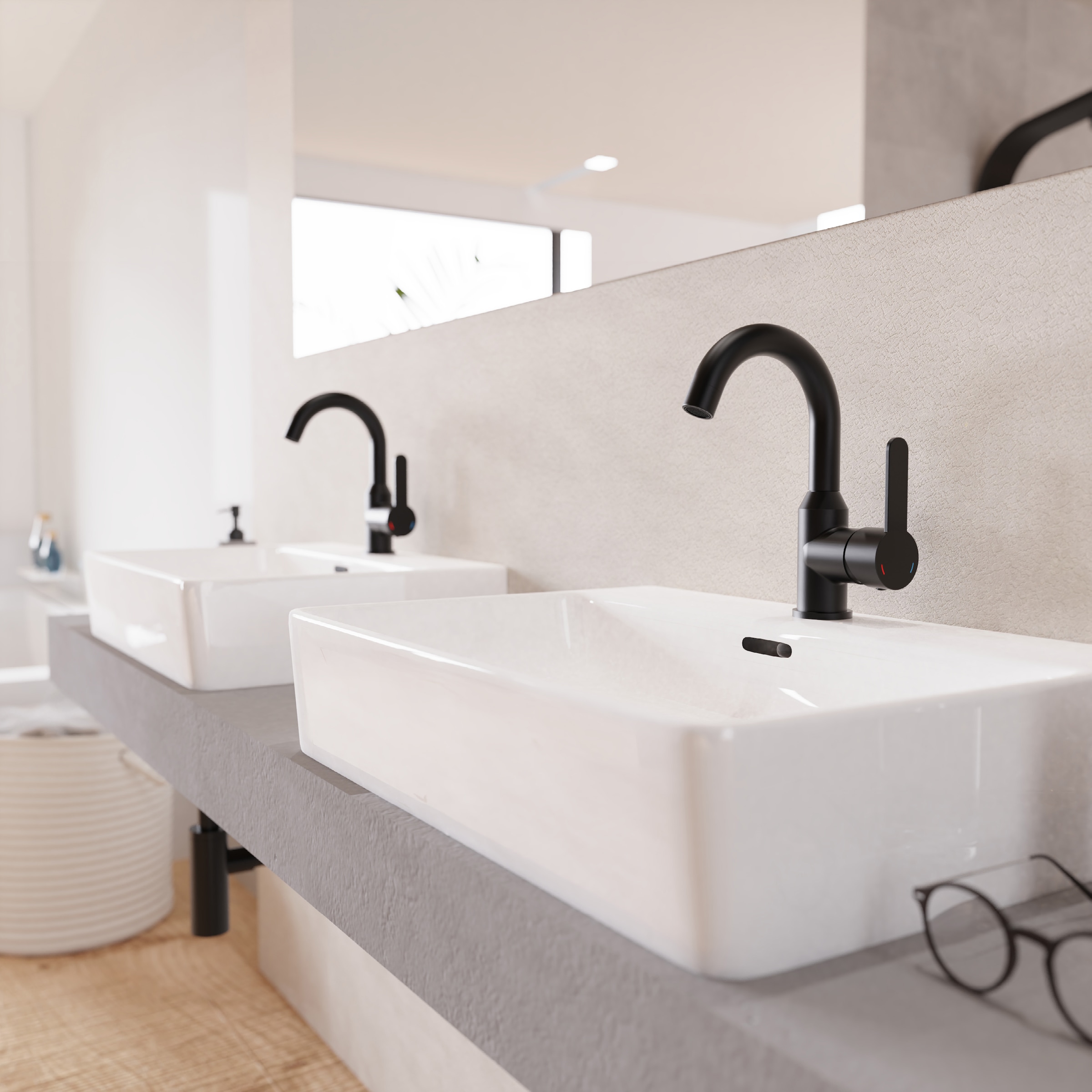 welltime Waschtischarmatur »Adria« inkl. Pop-Up Ablaufventil,  Eco-Click-Funktion, inklusive Pop-Up Ablaufventil