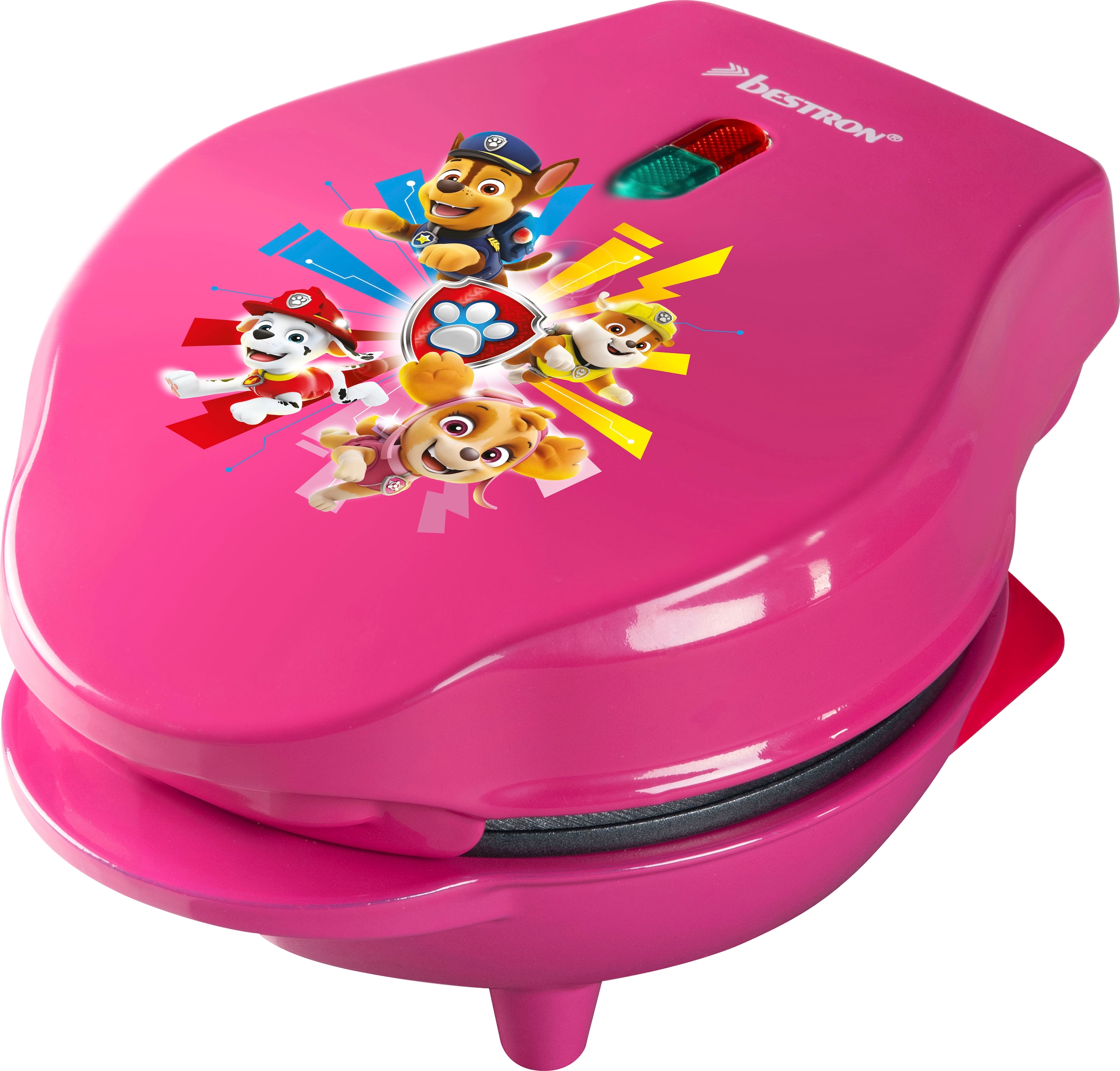 bestron Waffeleisen »Paw Patrol APP500P«, inkl. Backampel, Waffelgröße: Ø 10cm, Rosa