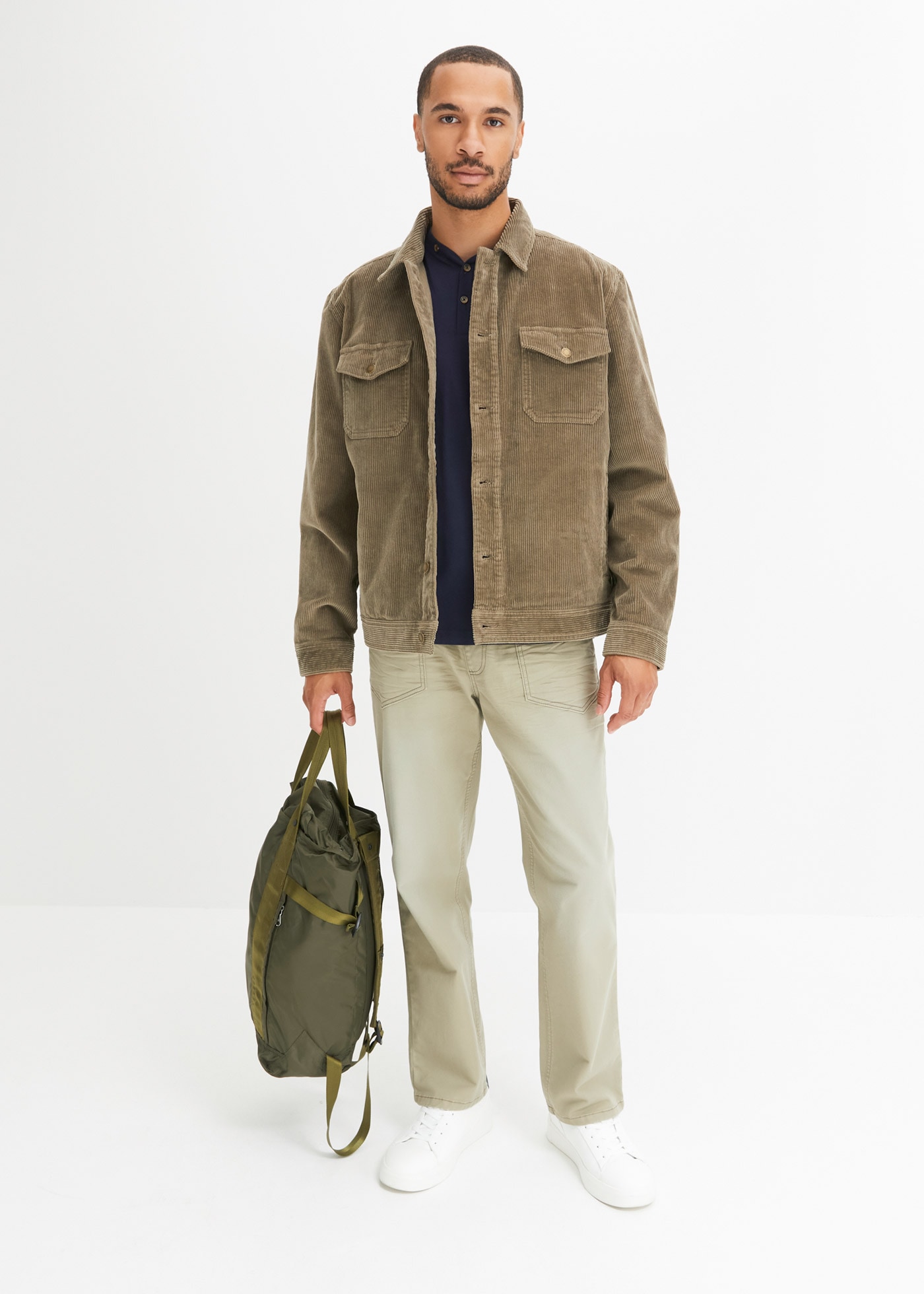 bonprix Henleyshirt »Henleyshirt (2er Pack) aus reiner Baumwolle« Packung, 2 Stk. Regular fit, mit Ausschnitt im Henley-Look, aus Baumwolle