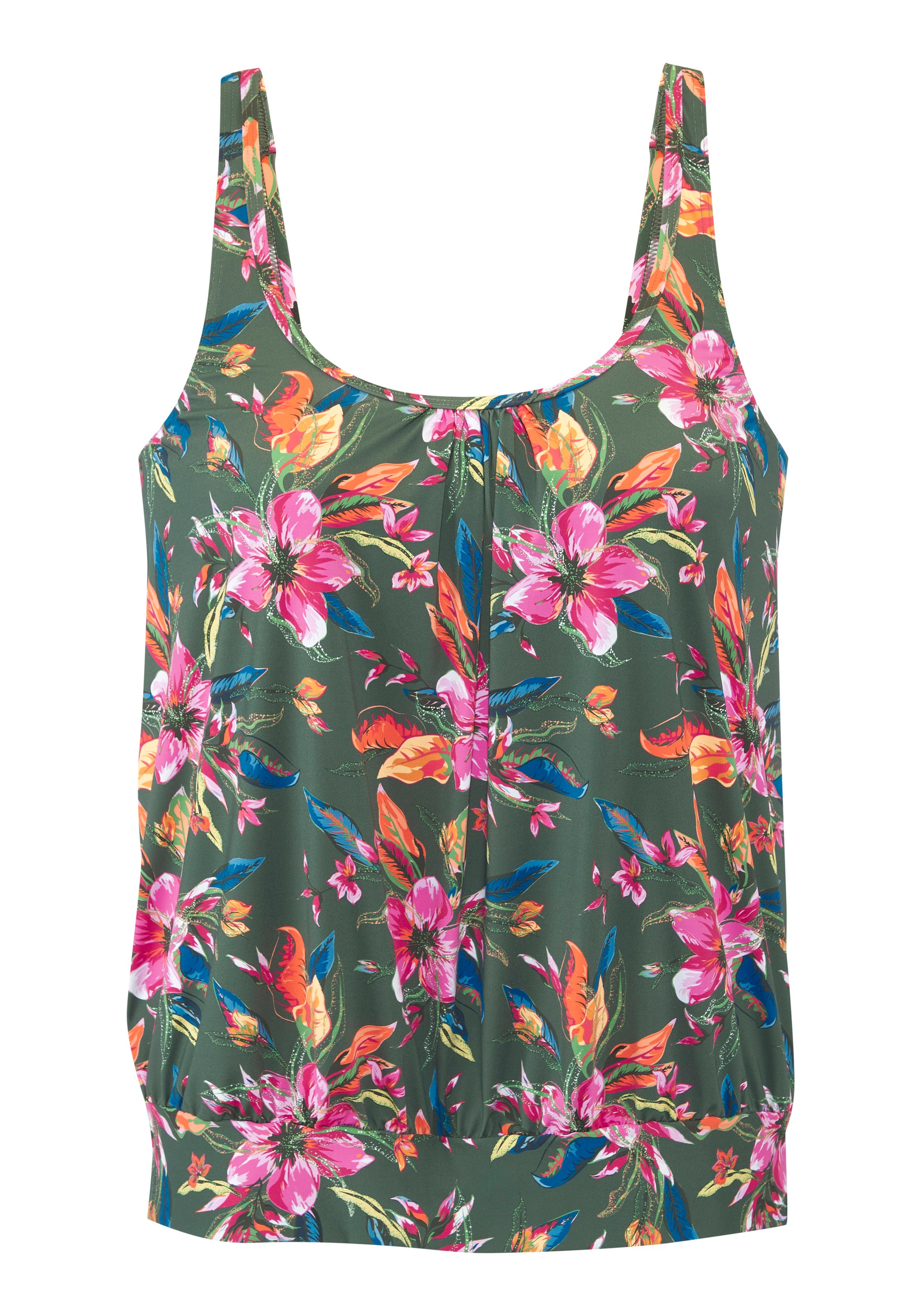 LASCANA Tankini-Top »Malia« mit lockerem Schnit und tropischem Print