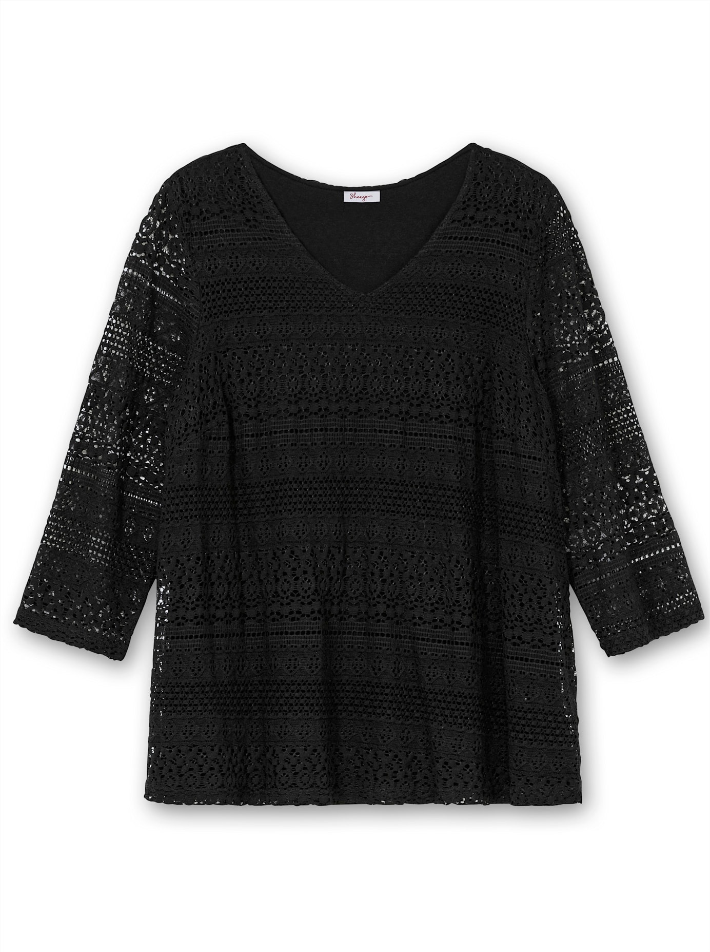 Sheego Spitzenshirt »Spitzenshirt«, (1 tlg.)