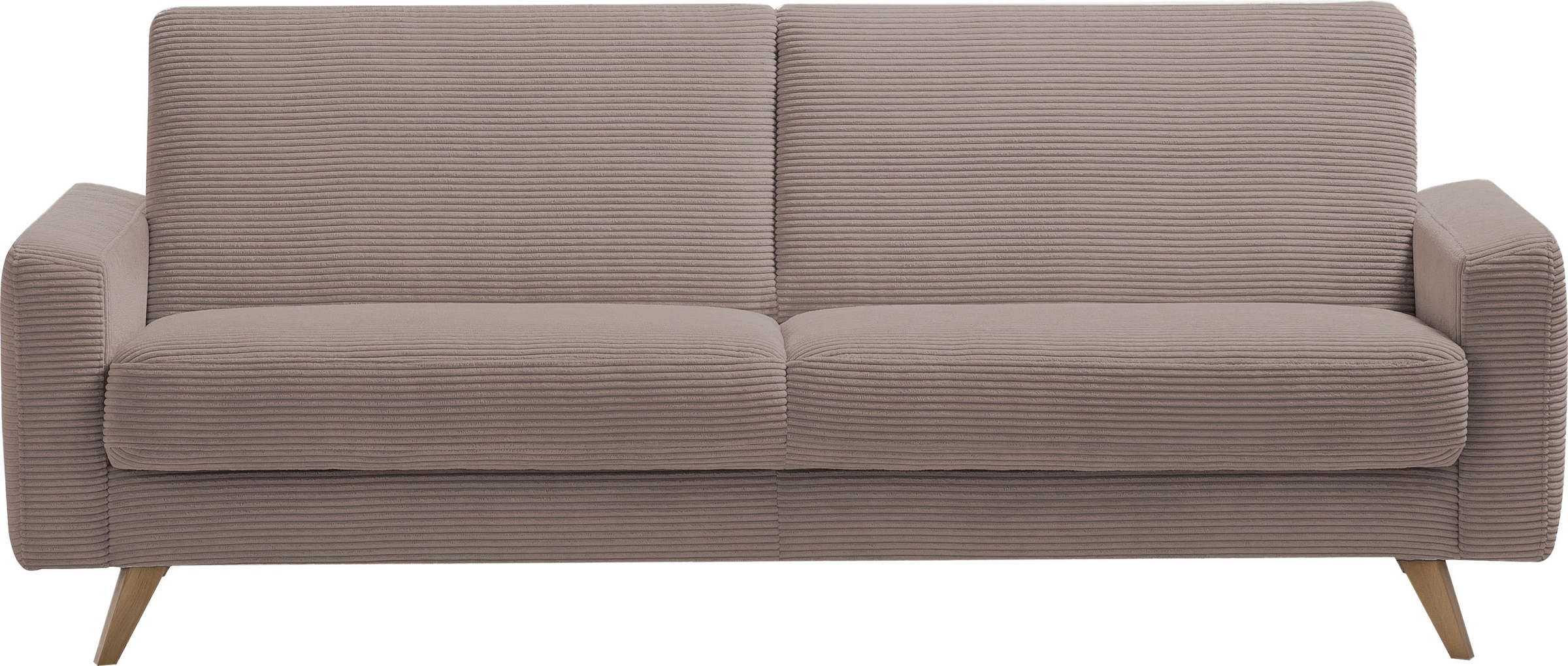 exxpo - sofa fashion 3-Sitzer »Samso, elegant und bequem, aktuellem Cord Bezug in schönen Farben,«, hochwertige Verarbeitung, Schlafsofa inkl. Bettfunktion und Bettkasten