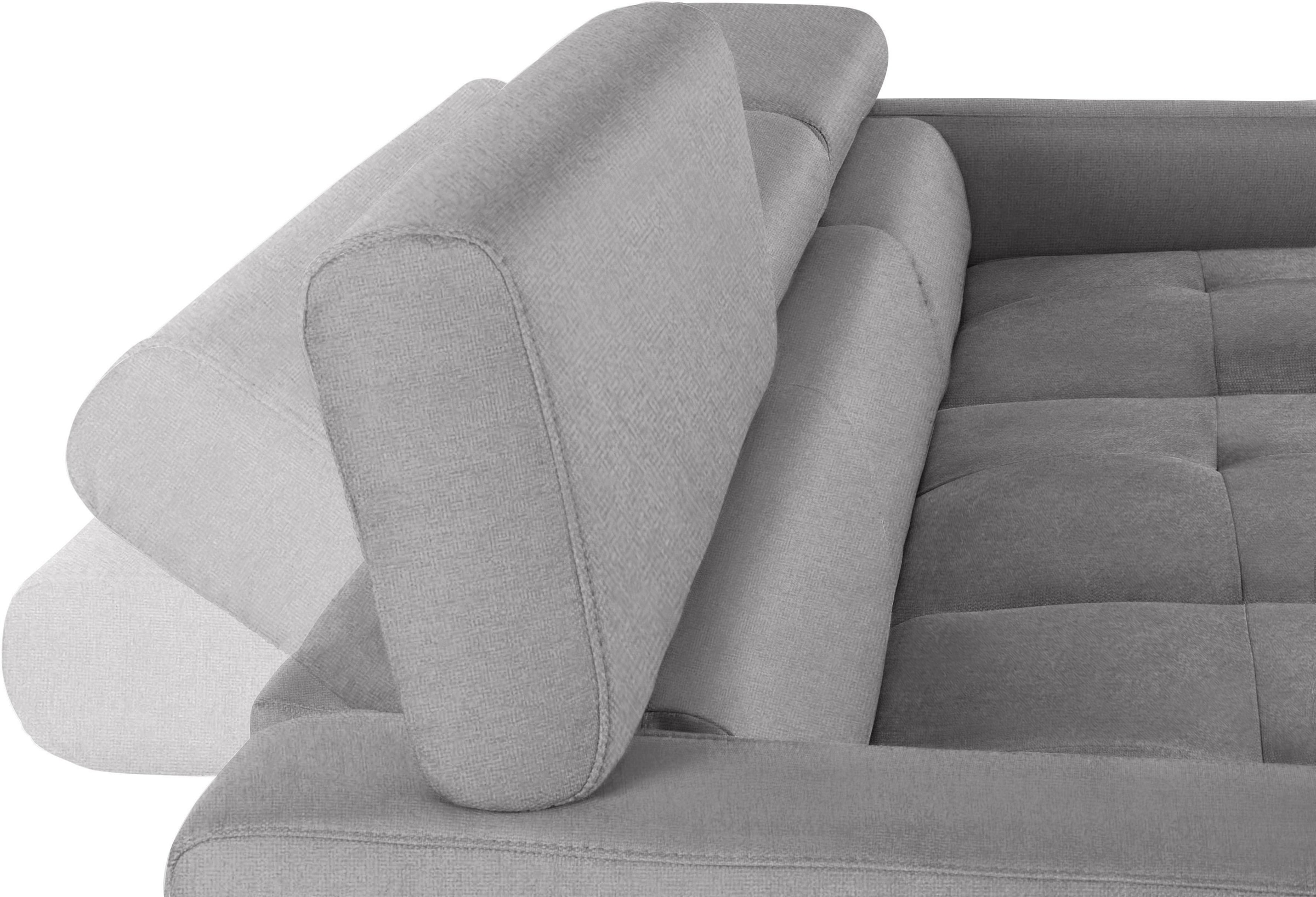 COTTA Ecksofa »Sammy L-Form« mit Kopfteilverstellung, wahlweise mit Bettfunktion & Bettkasten