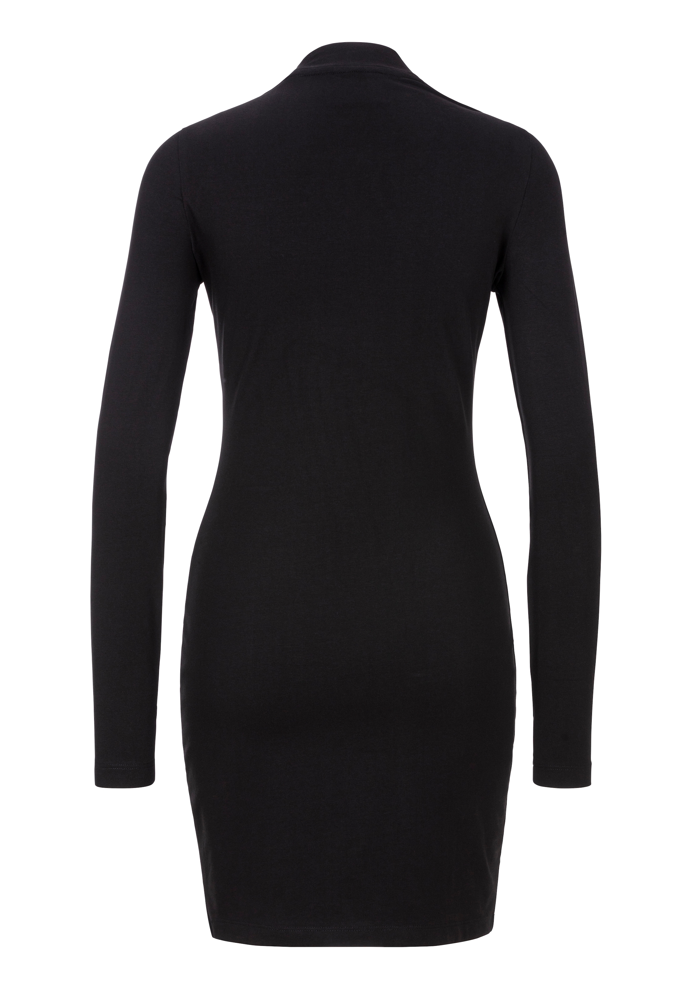 HUGO Blue Jerseykleid »Nilla«, mit Daumenloch & Logo-Badge
