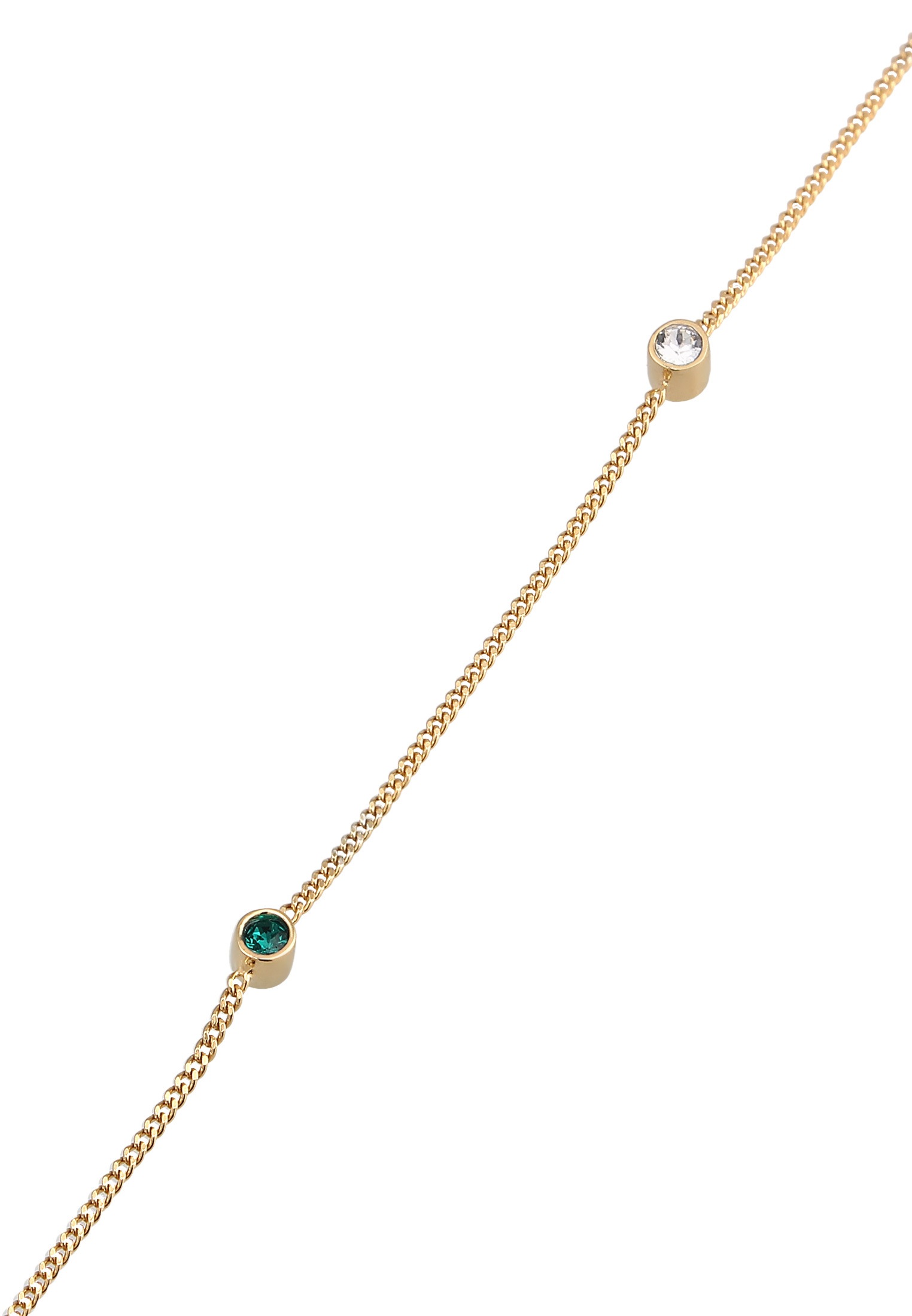 Elli Fußkette »Fußschmuck Fußkettchen 925 Silber, mit Kristallen von Swarovski®«