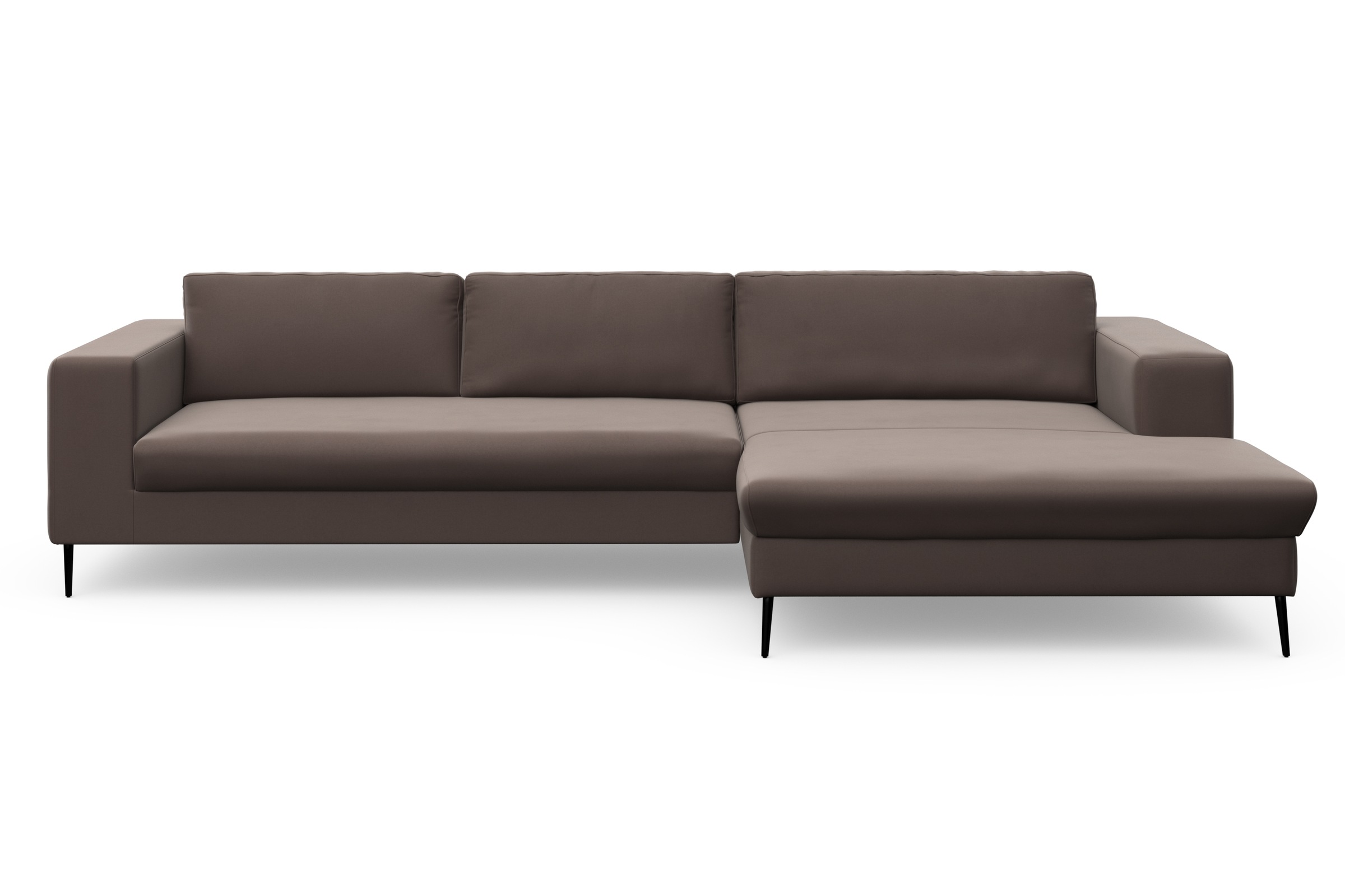 DOMO collection Ecksofa »Modica, zeitlos und elegant, L-Form«, moderne Optik mit extrabreiter Recamiere, auch in Cord