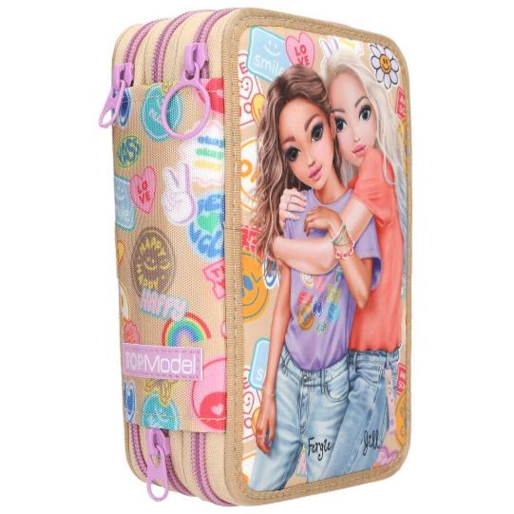 Depesche Buntstift »3-Fach Federtasche GIRL POWER inkl. Stifte TOPModel 7,5 x 13 x 20 cm bunt«