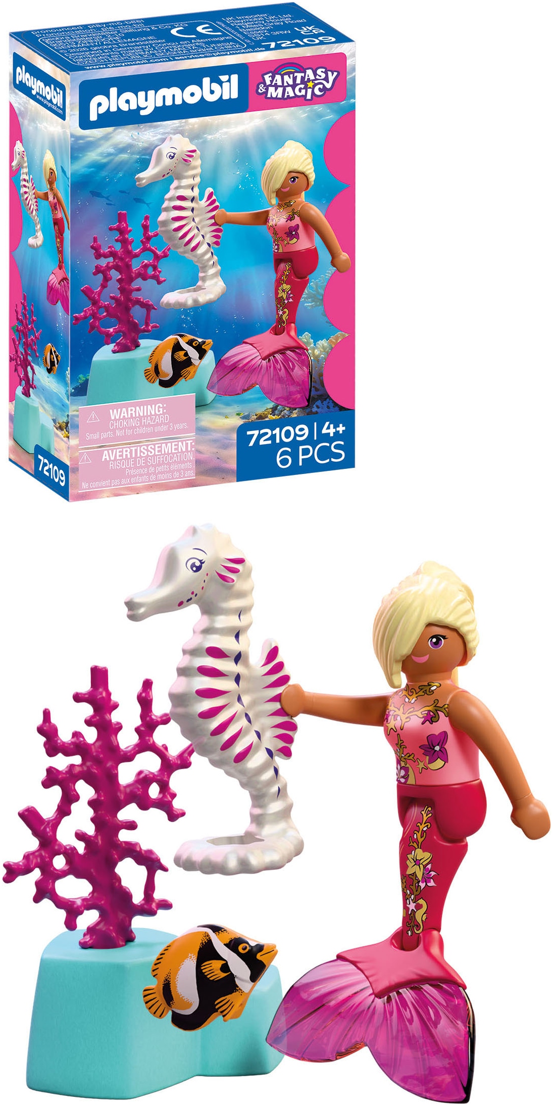Playmobil® Konstruktions-Spielset »Meerjungfrau mit Seepferdchen (72109), Fantasy & Magic«