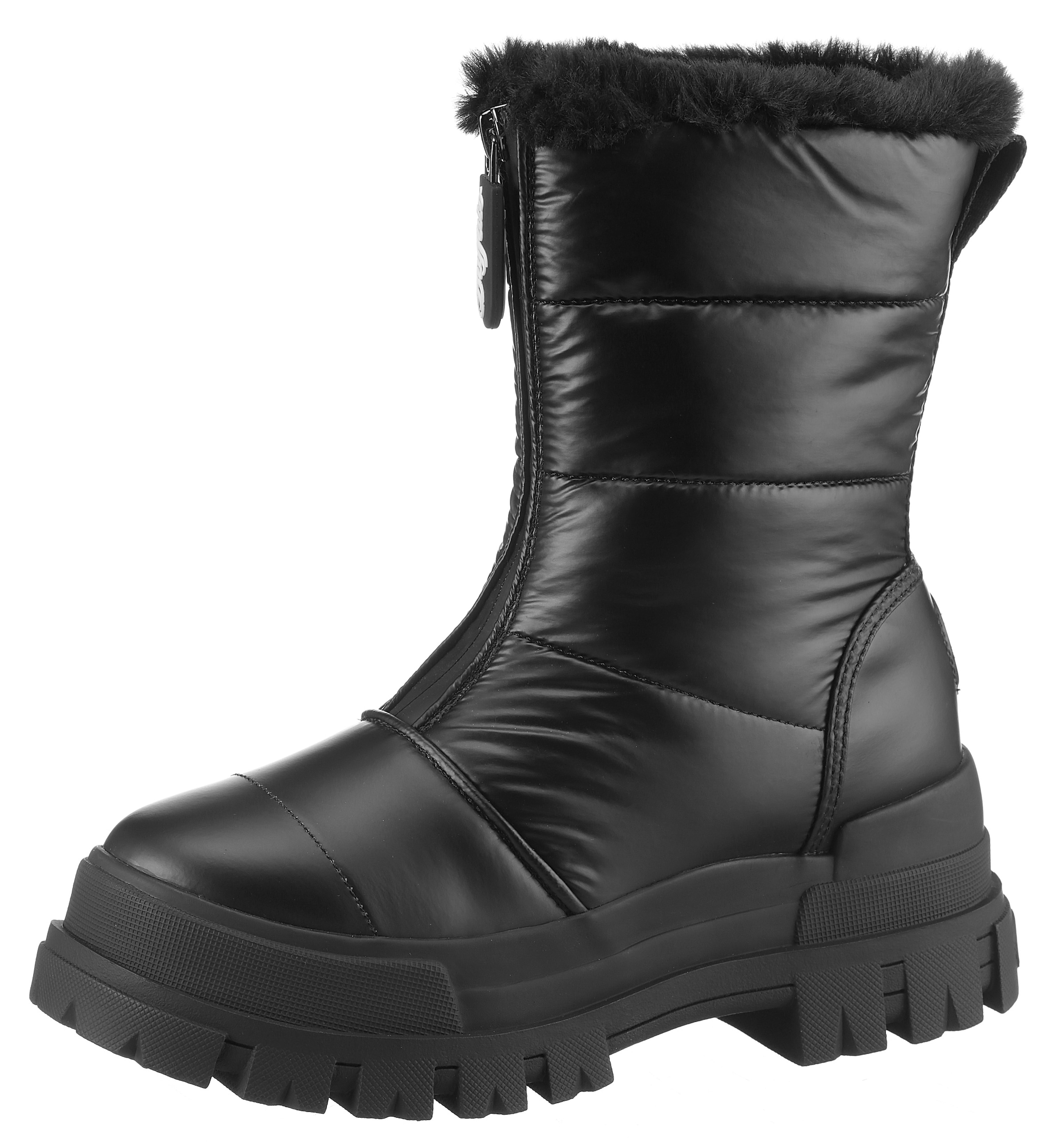 Winterboots »ASPHA QUILT ZIP VEGAN«, Schlupfboots, Winterstiefelette, Snowboot mit...