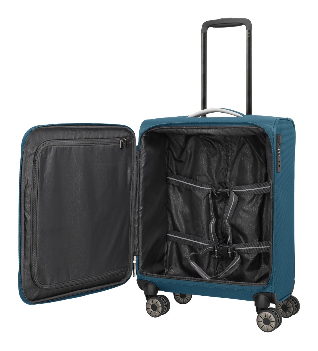 travelite Handgepäck-Trolley »JETPACK Multi Light 4 Cabin, konzipiert für Condor & Ryanair« 37 l 4 Rollen Weichgepäck-Koffer Handgepäck für die meisten gängigen Airlines