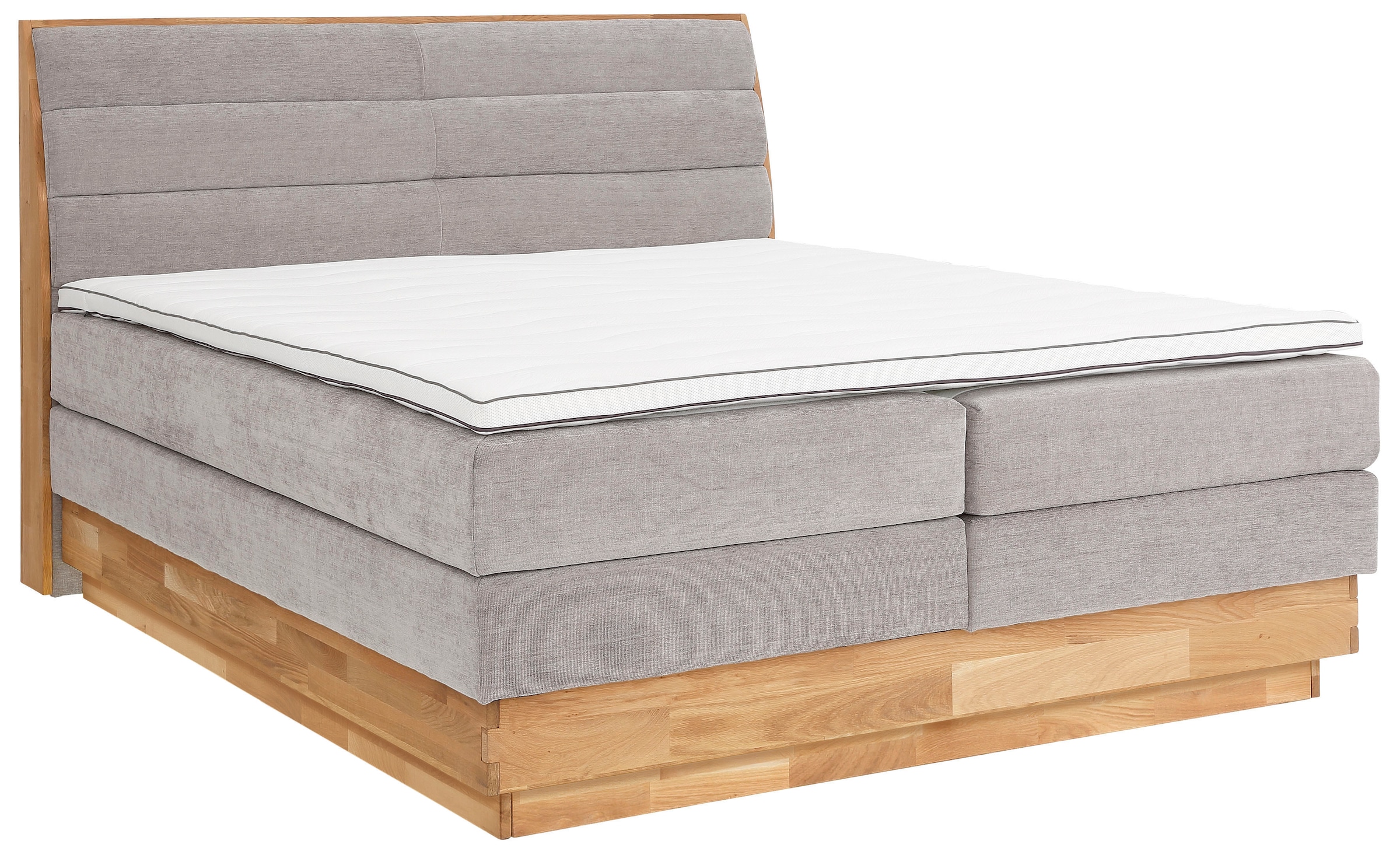 OTTO products Boxspringbett »Jenna«, ohne LED-Beleuchtung, mit zertifizierten, recycelten Bezugsstoffen