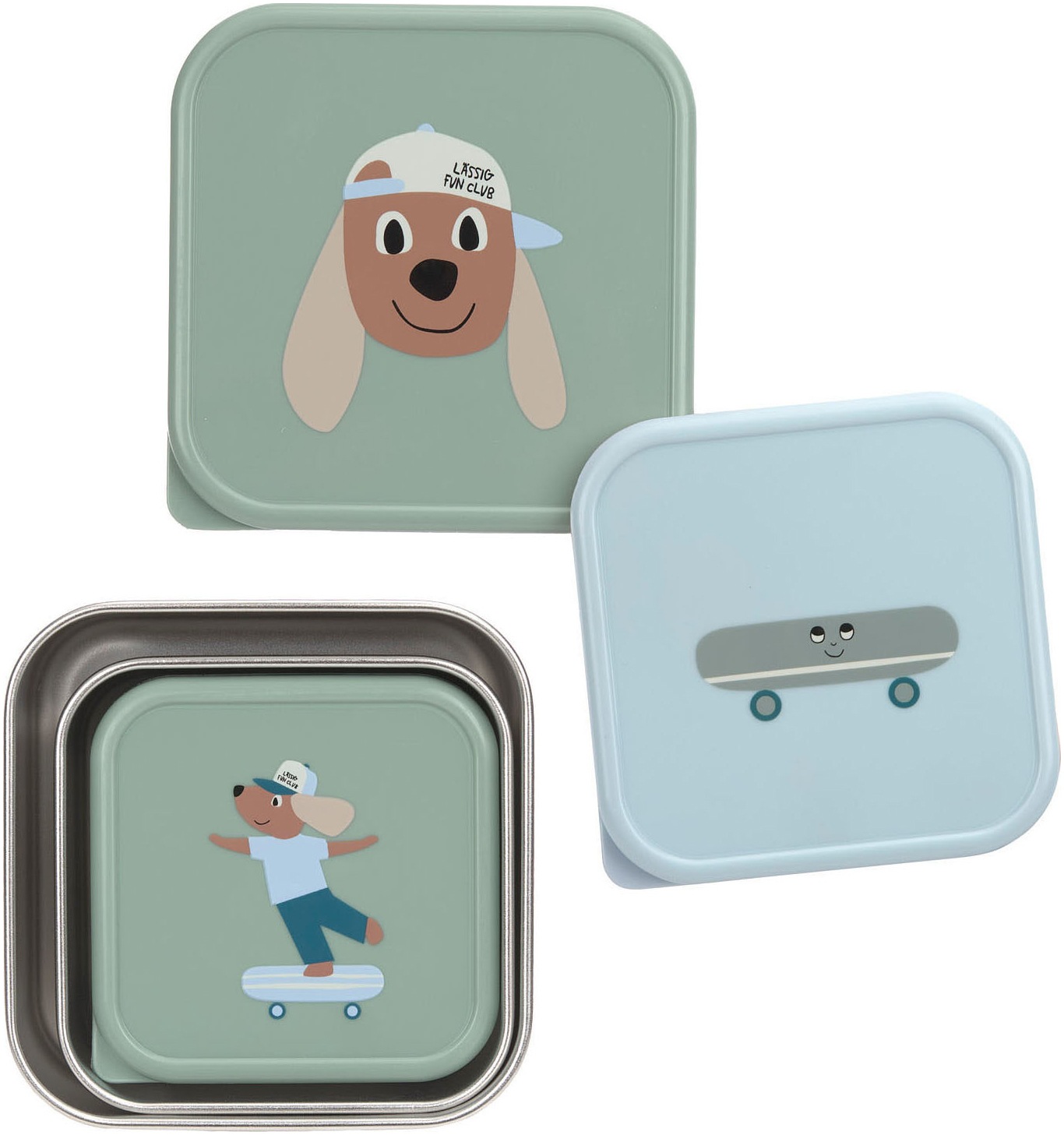 LÄSSIG Lunchbox »Tiny Team Dog, Snackbox« 3 tlg. tlg.