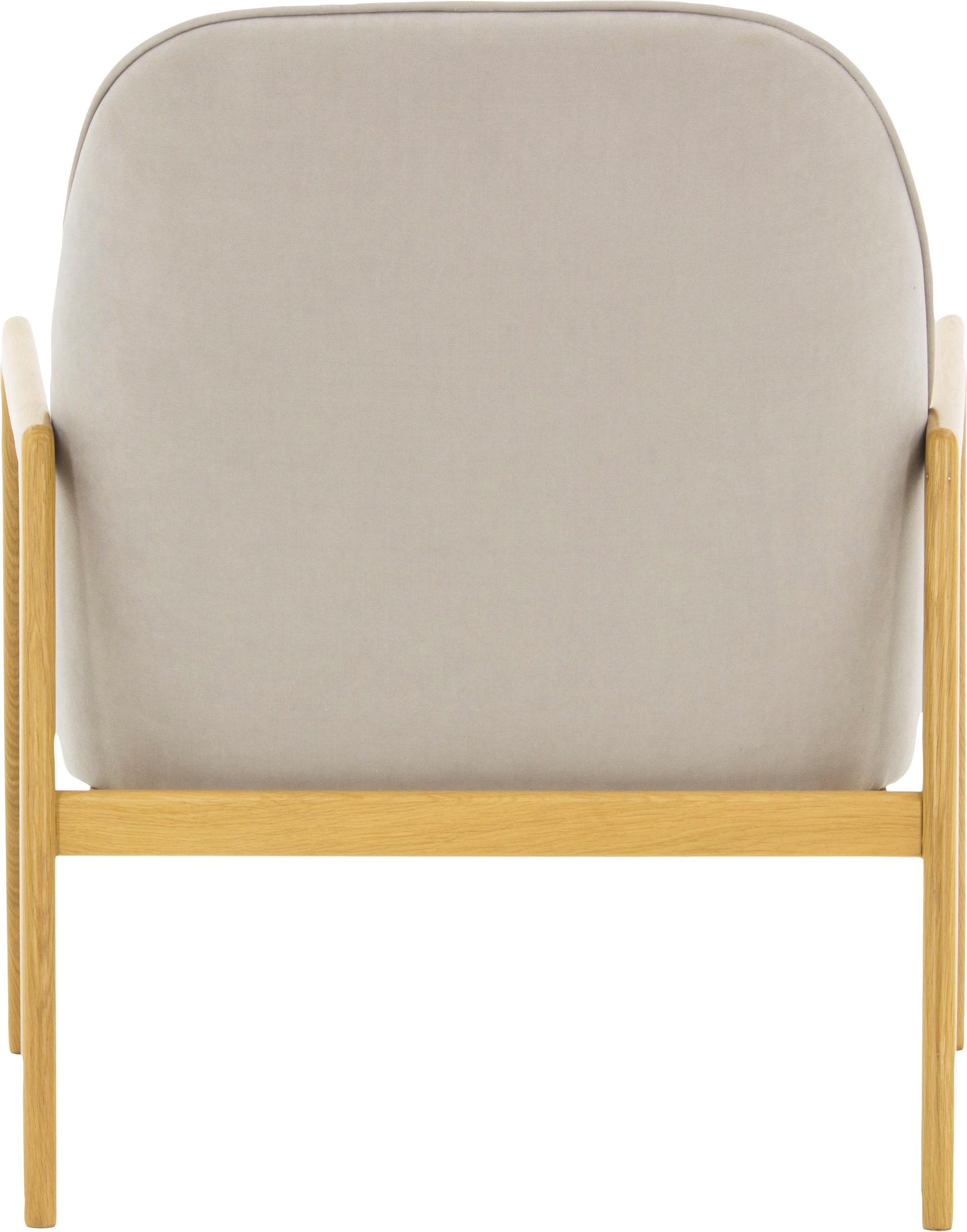 Home affaire Sessel »Braga« wahlweise mit Gestell aus Eiche in dunkel oder Buchenholz in hell