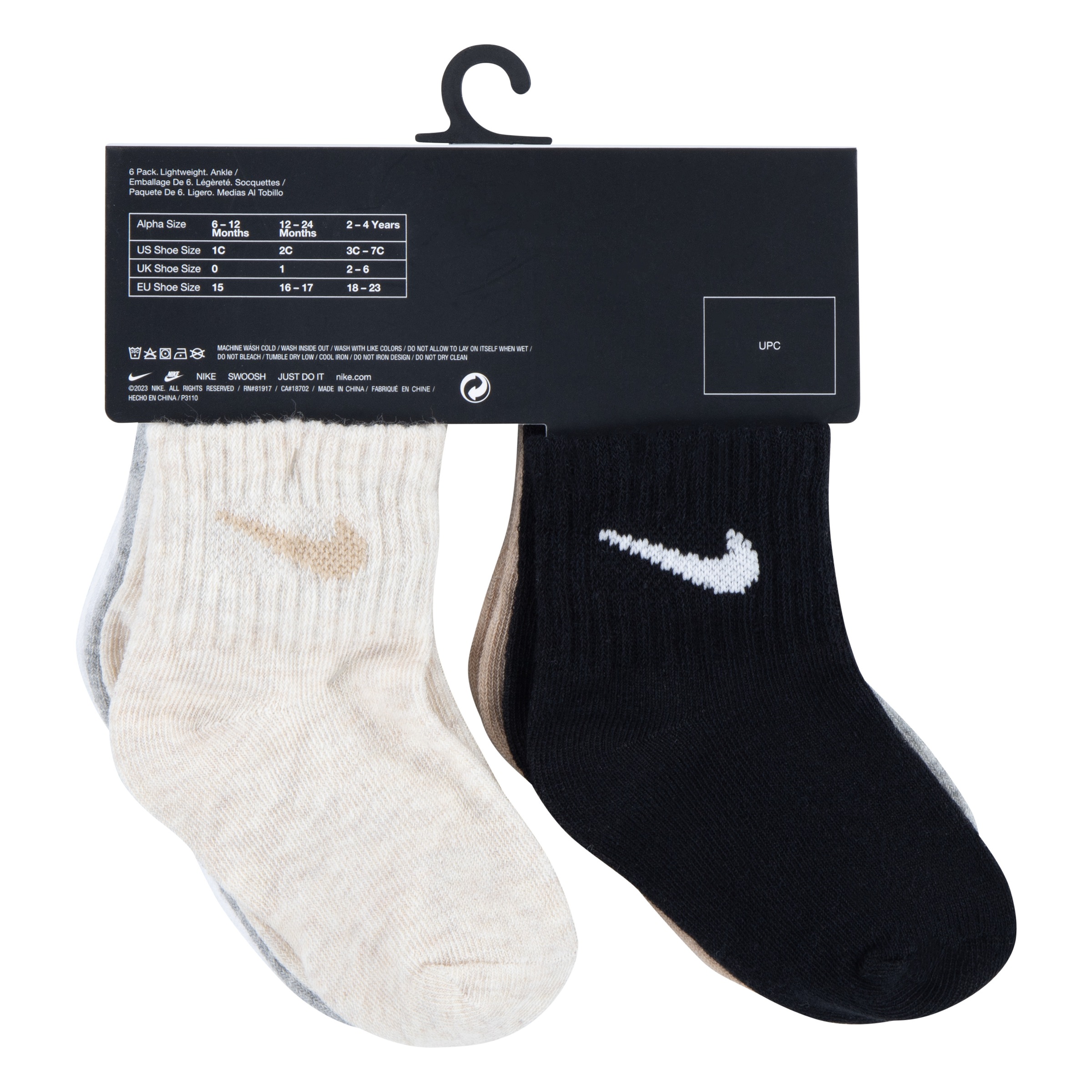 Nike Sportswear Socken »SWOOSH 6PK INFANT ANKLE SOCK«, für Babys