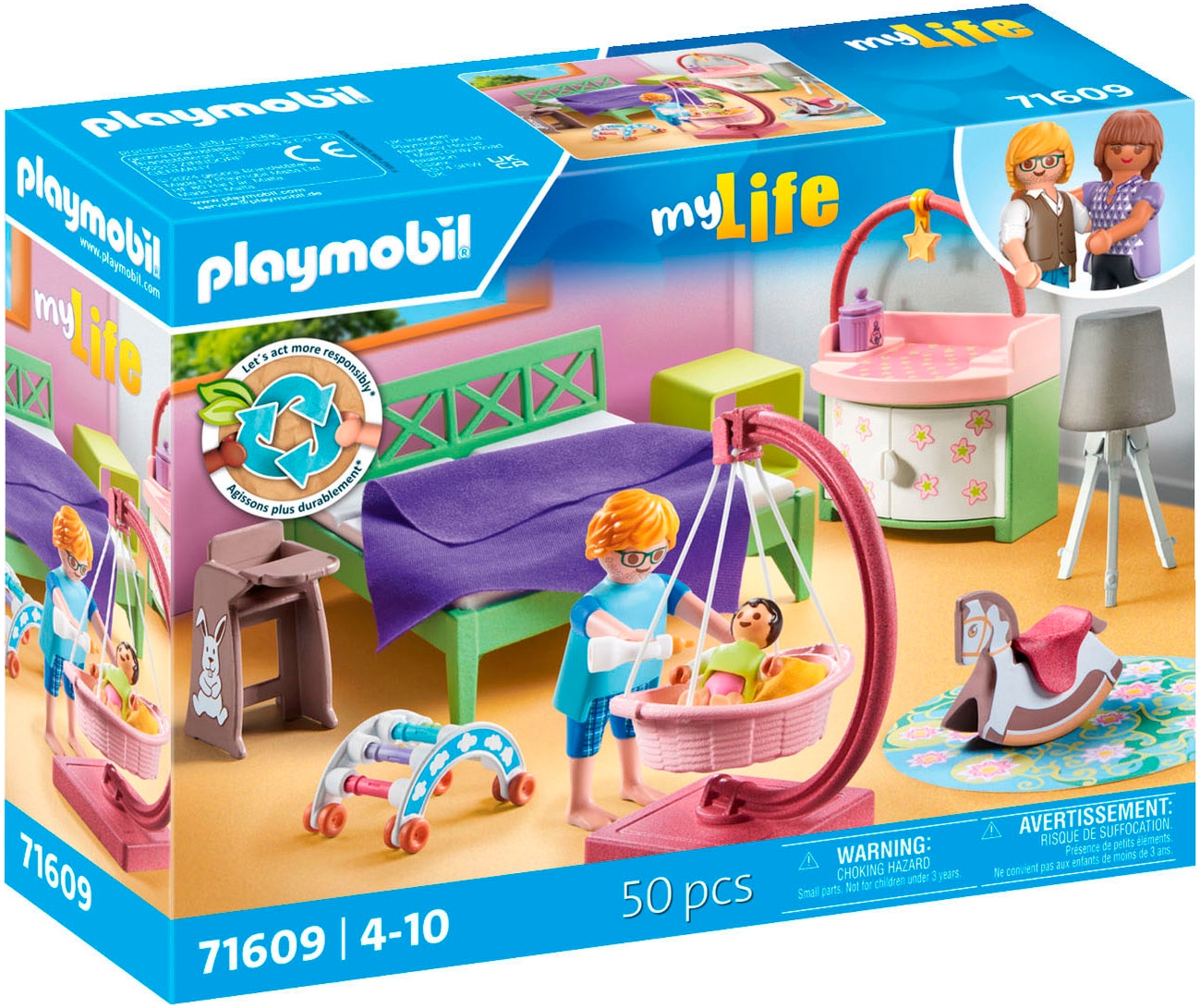 Konstruktions-Spielset »Schlafzimmer mit Babyspielecke (71609), myLife«, (50 St.),...