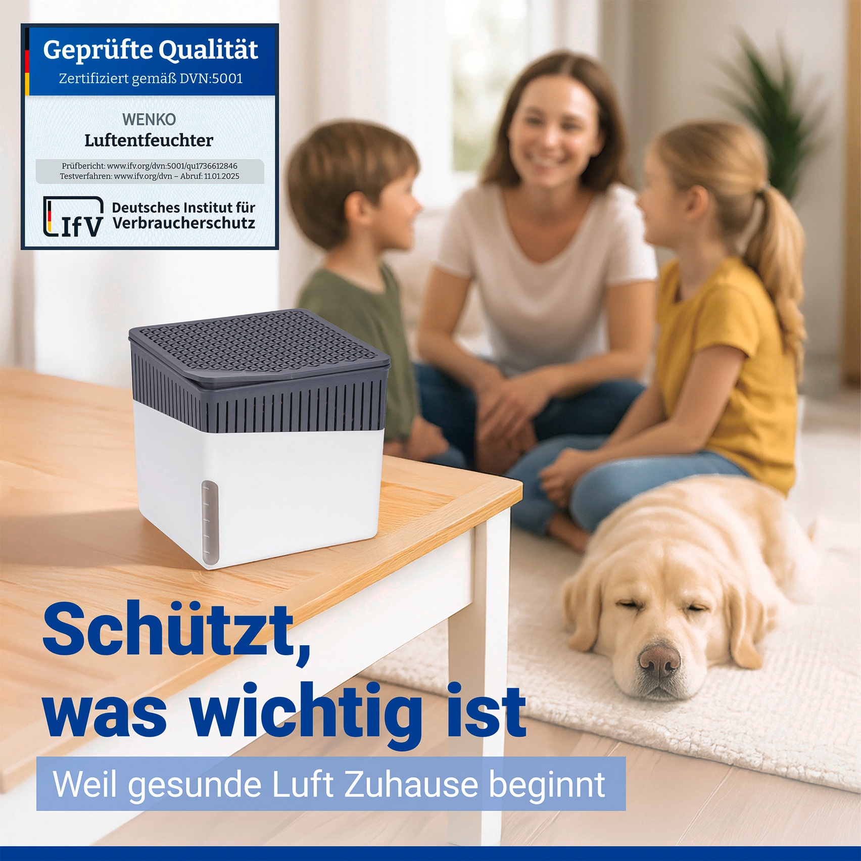 WENKO Luftentfeuchter »Cube« für 80 m³ Räume 1000 g