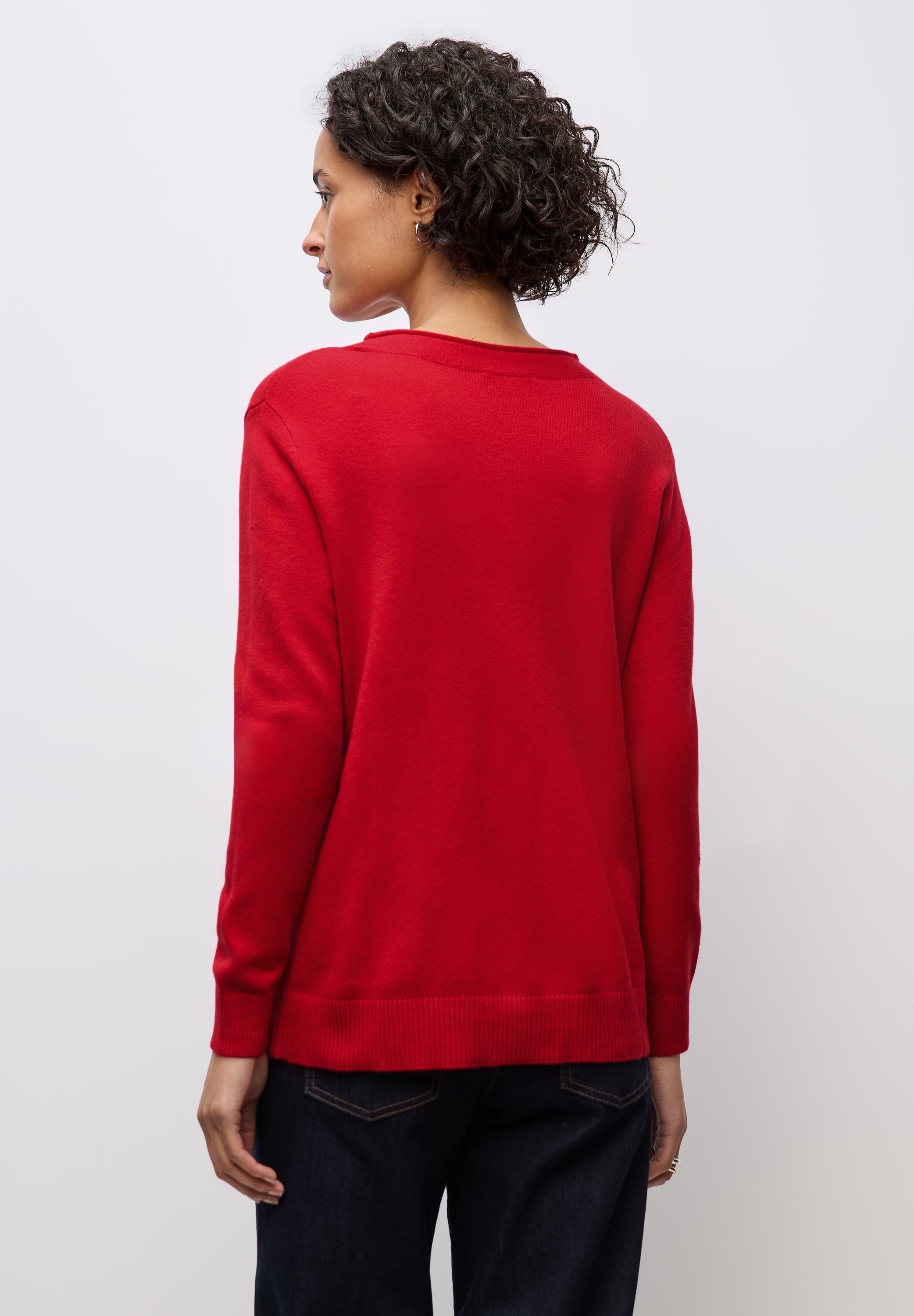 STREET ONE Strickpullover mit feiner Rollkante